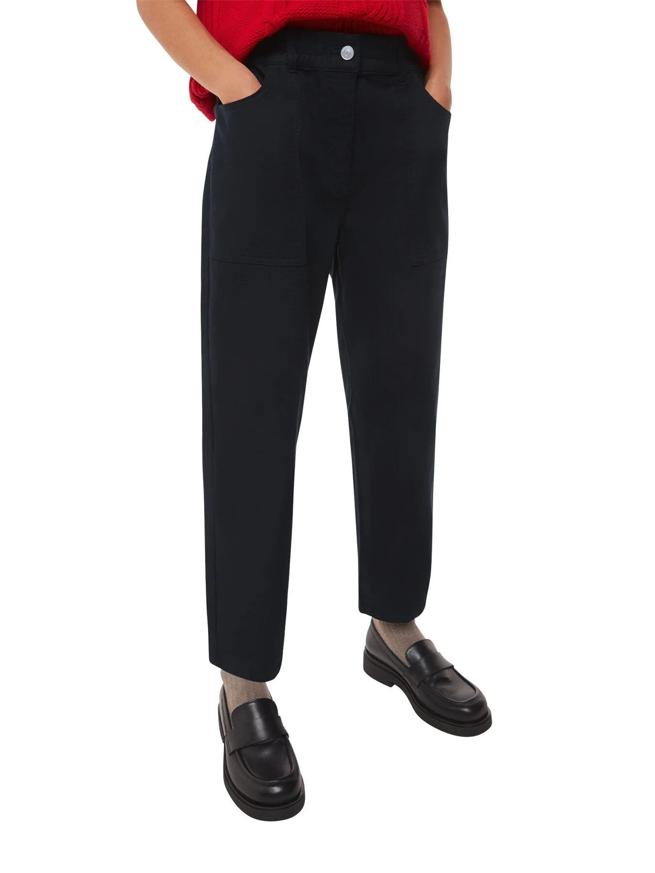 Solid Black Tessa Casual Trouser - Image 2