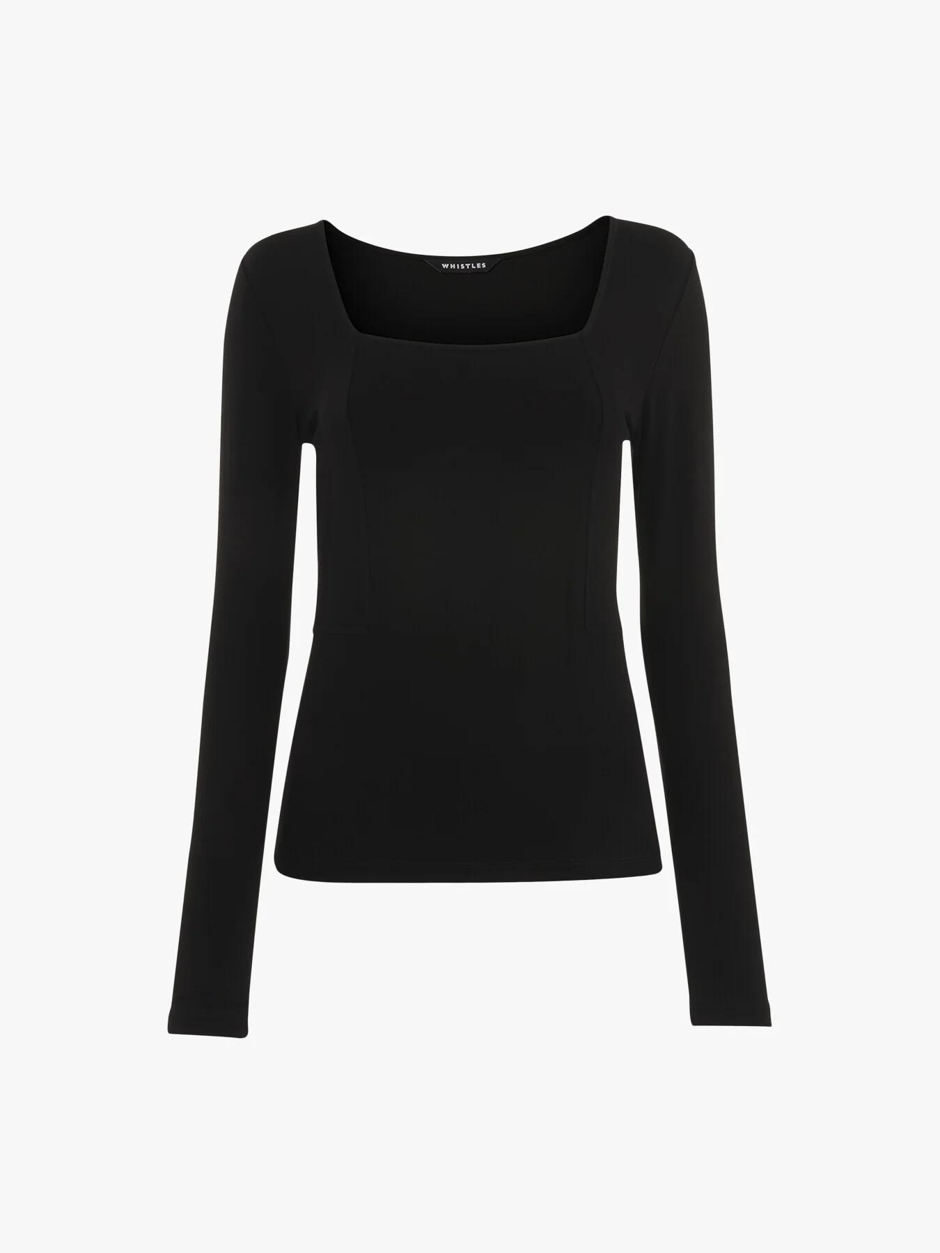 Square Neck Long Sleeve Top