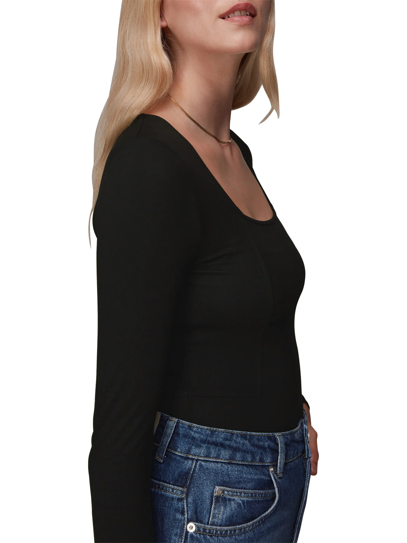 Square Neck Long Sleeve Top - Image 4