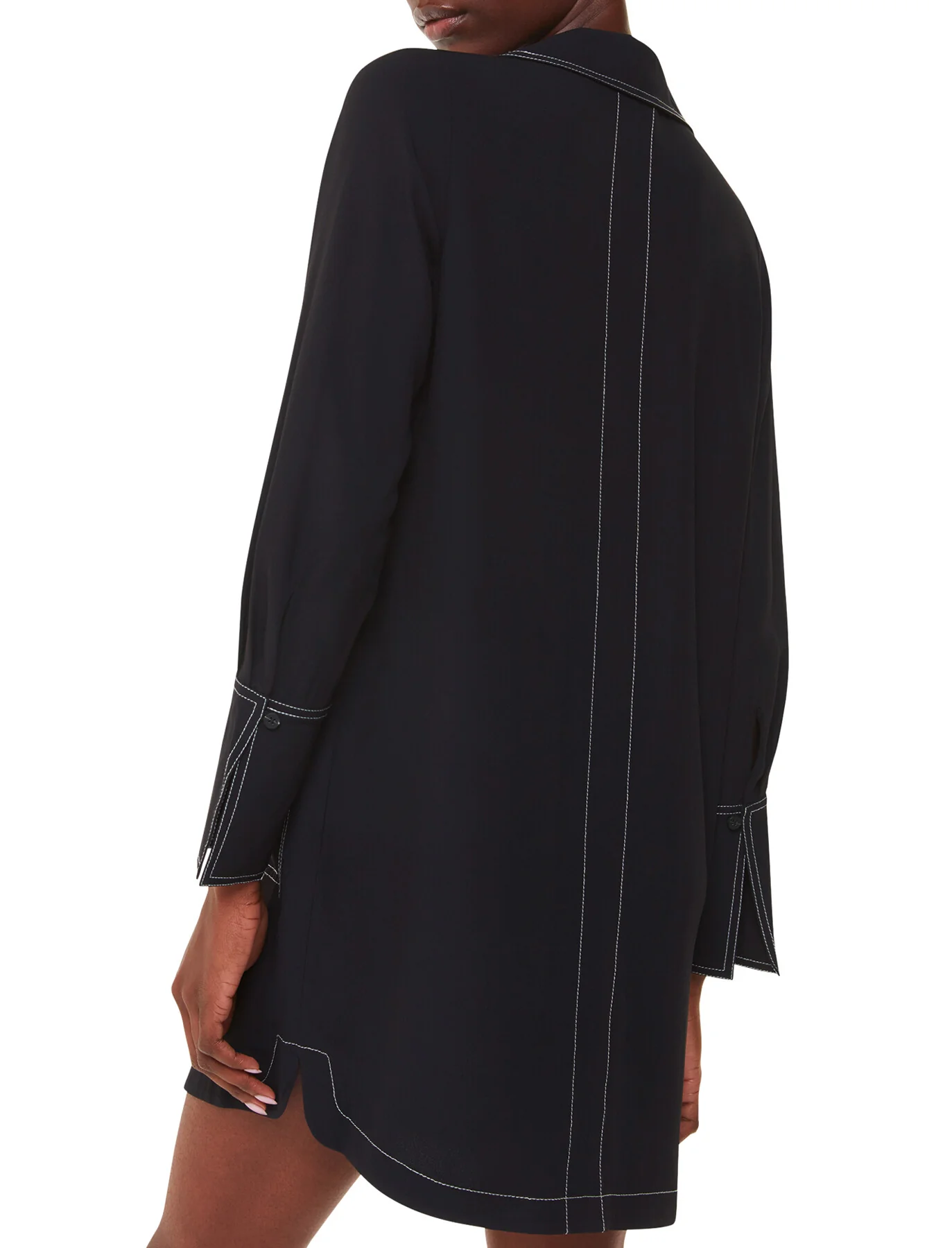 Topstitch Detail Shirt Dress - Image 3