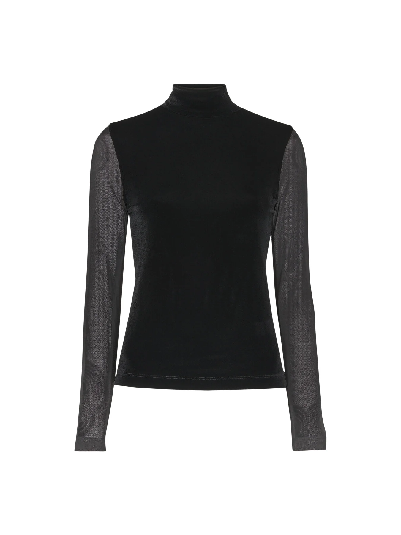 Velvet Mesh Sleeve Top