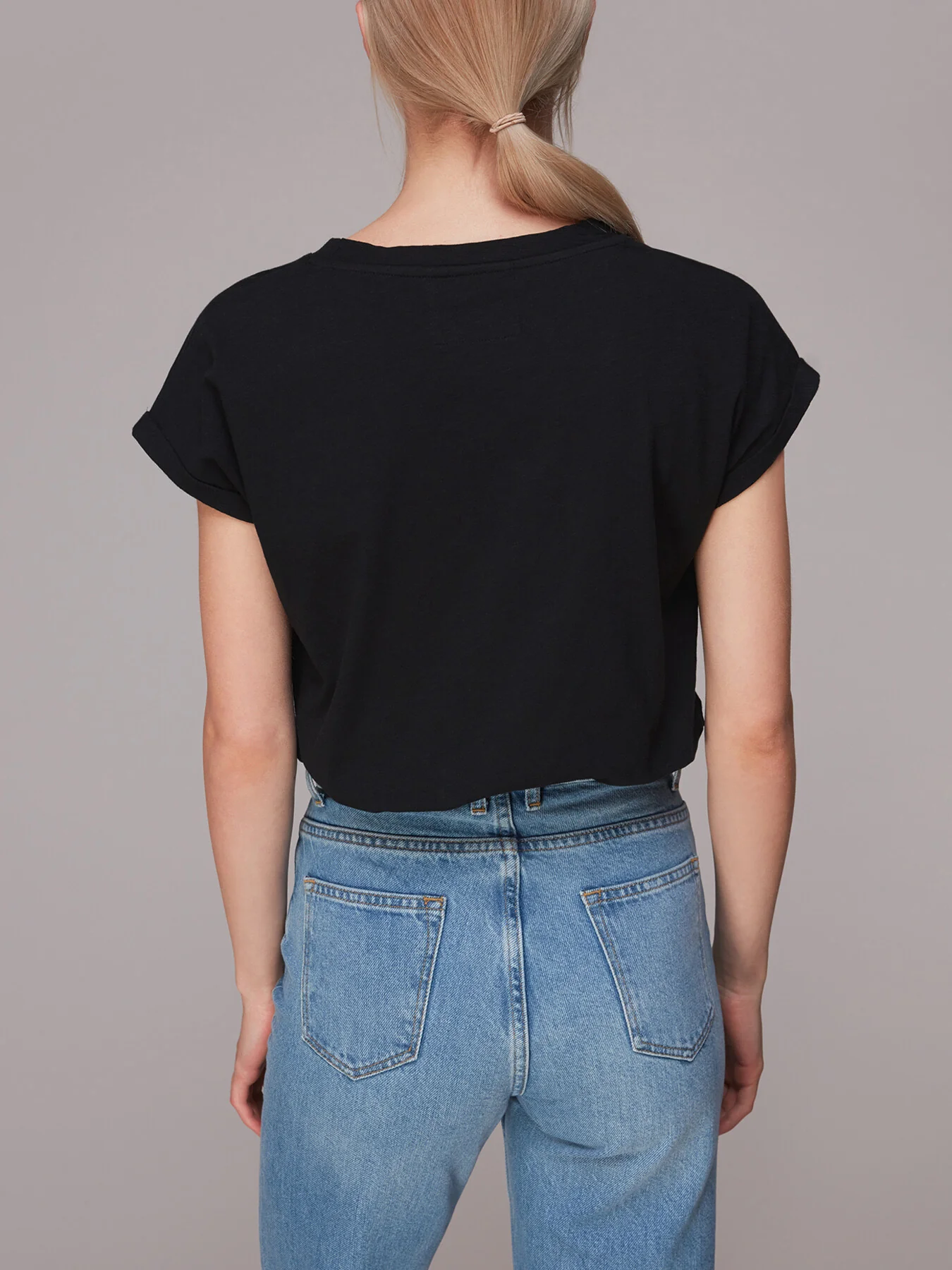 Willa V Neck Cap Sleeve Tee - Image 3