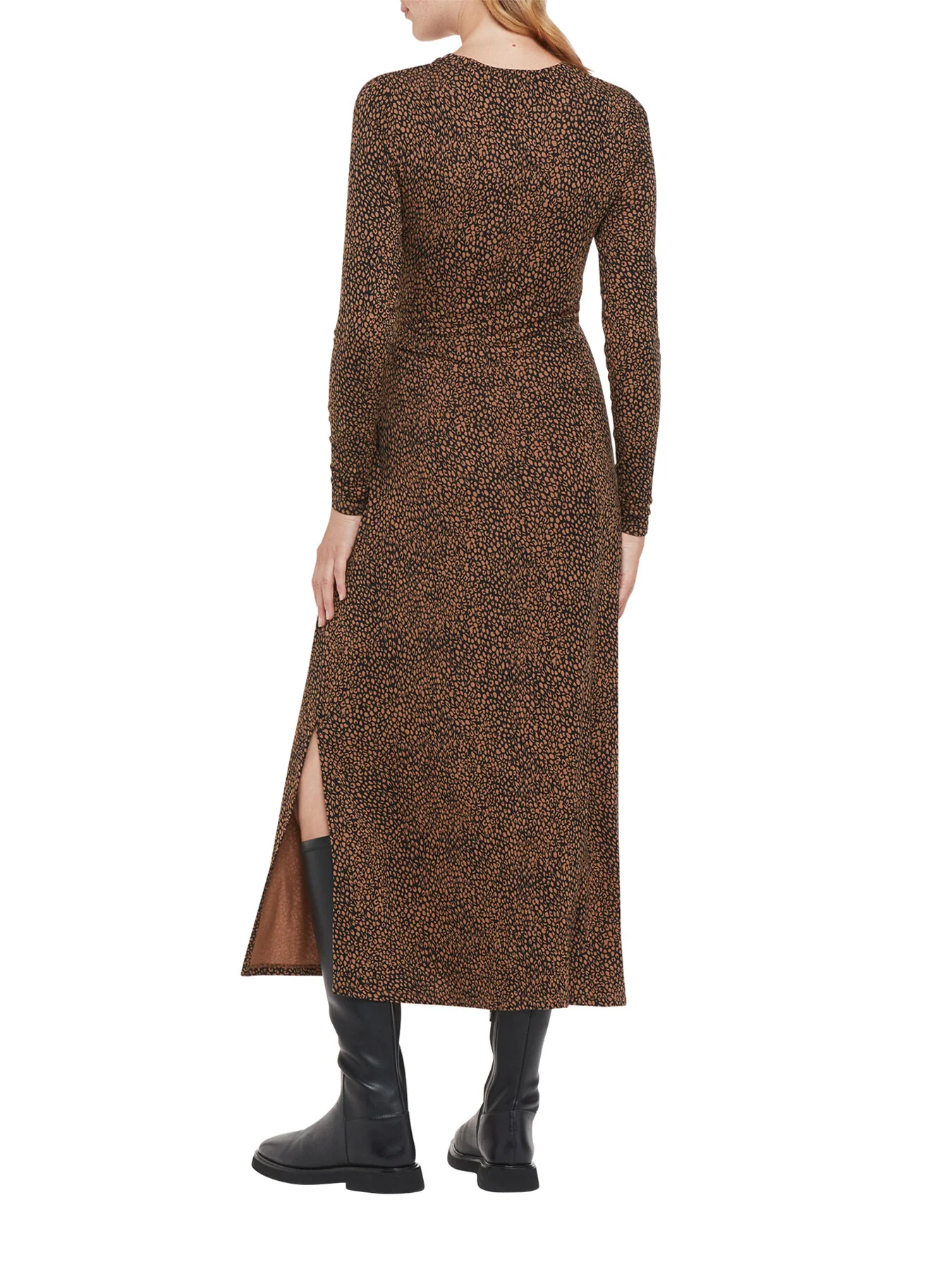 Coffee Bean Tie Jersey Dress - Image 3