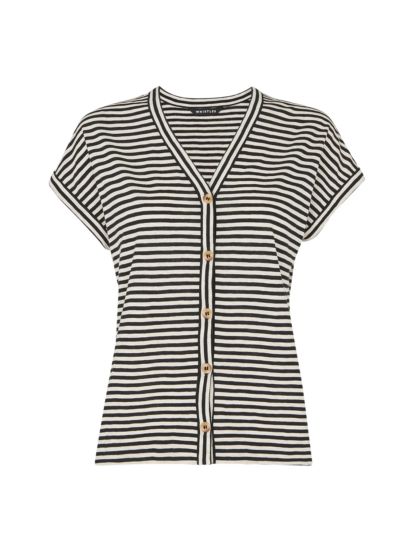 Jilly Stripe Button Top