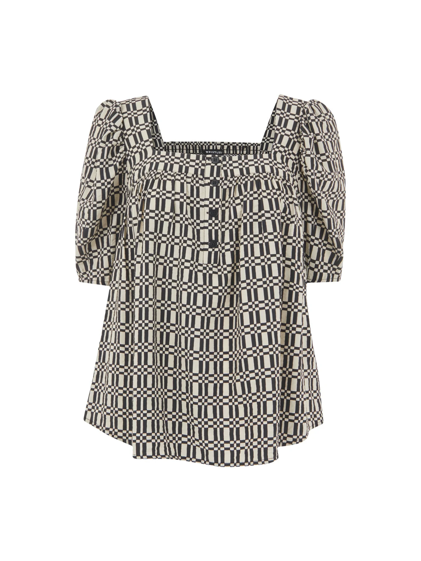 Link Check Square Neck Top