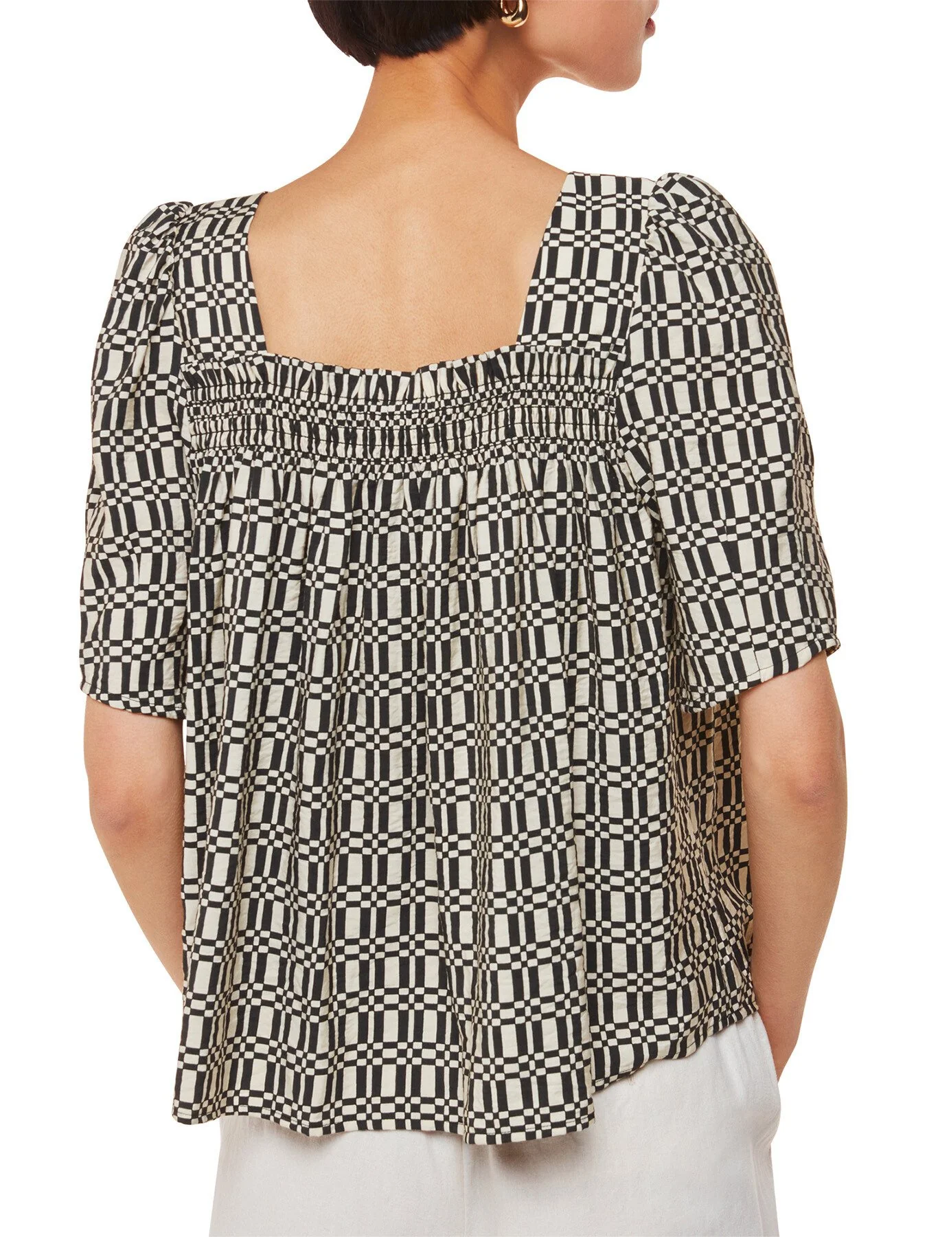 Link Check Square Neck Top - Image 3