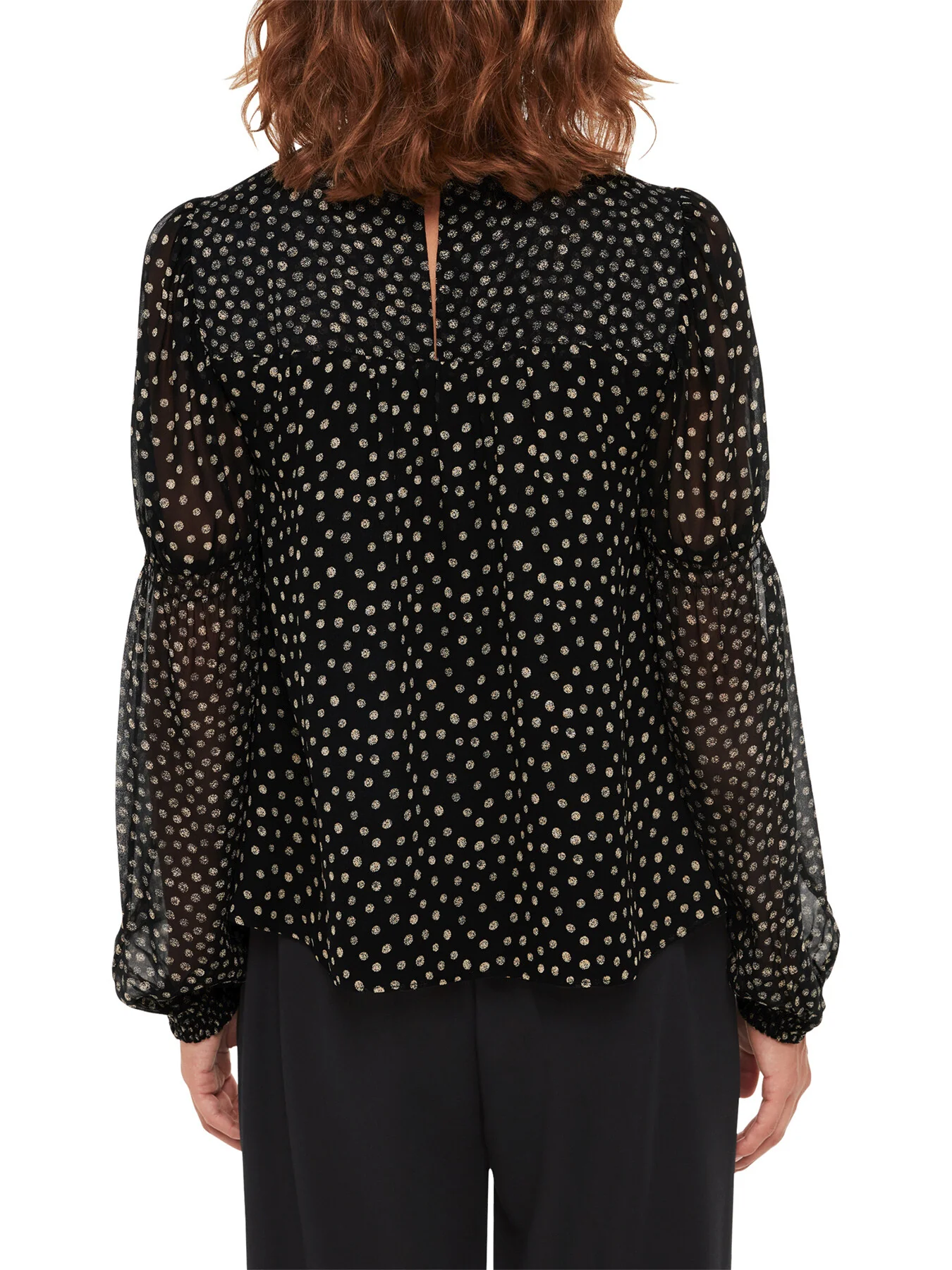 Speckled Polka Dot Shirred Top - Image 2
