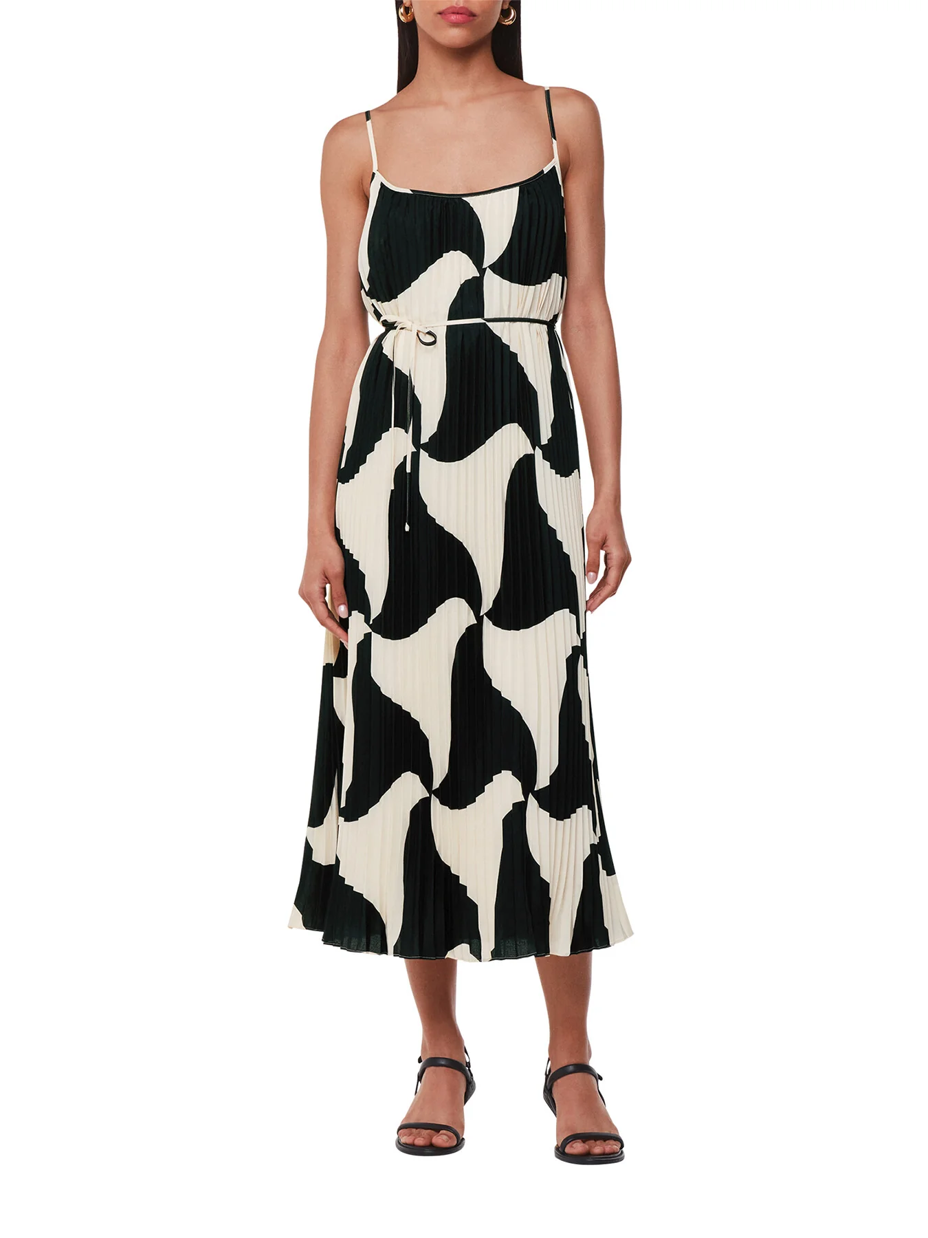 Triangle Swirl Pleated Dress - Image 2