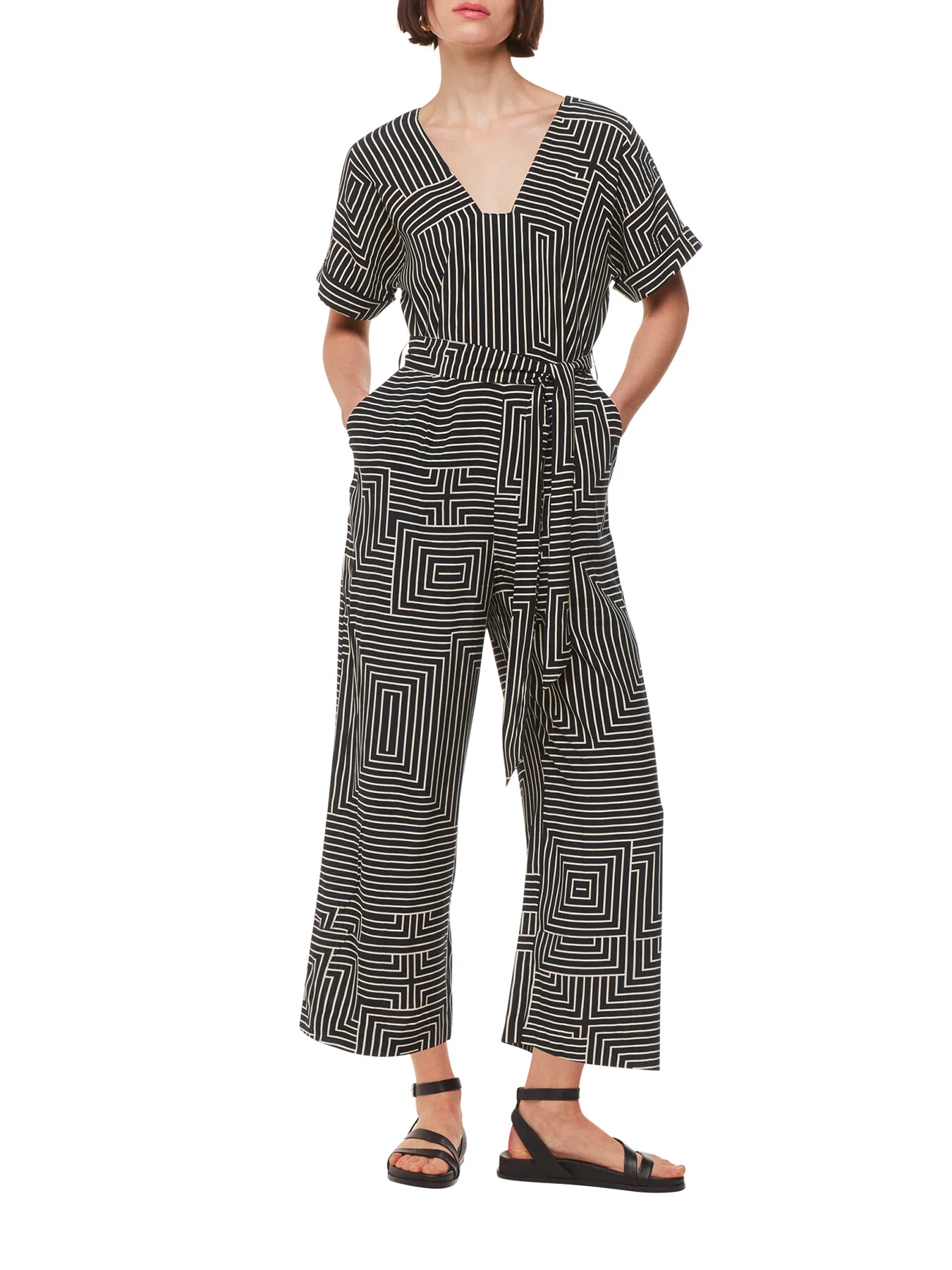 Angled Stripe Jumpsuit - Image 2