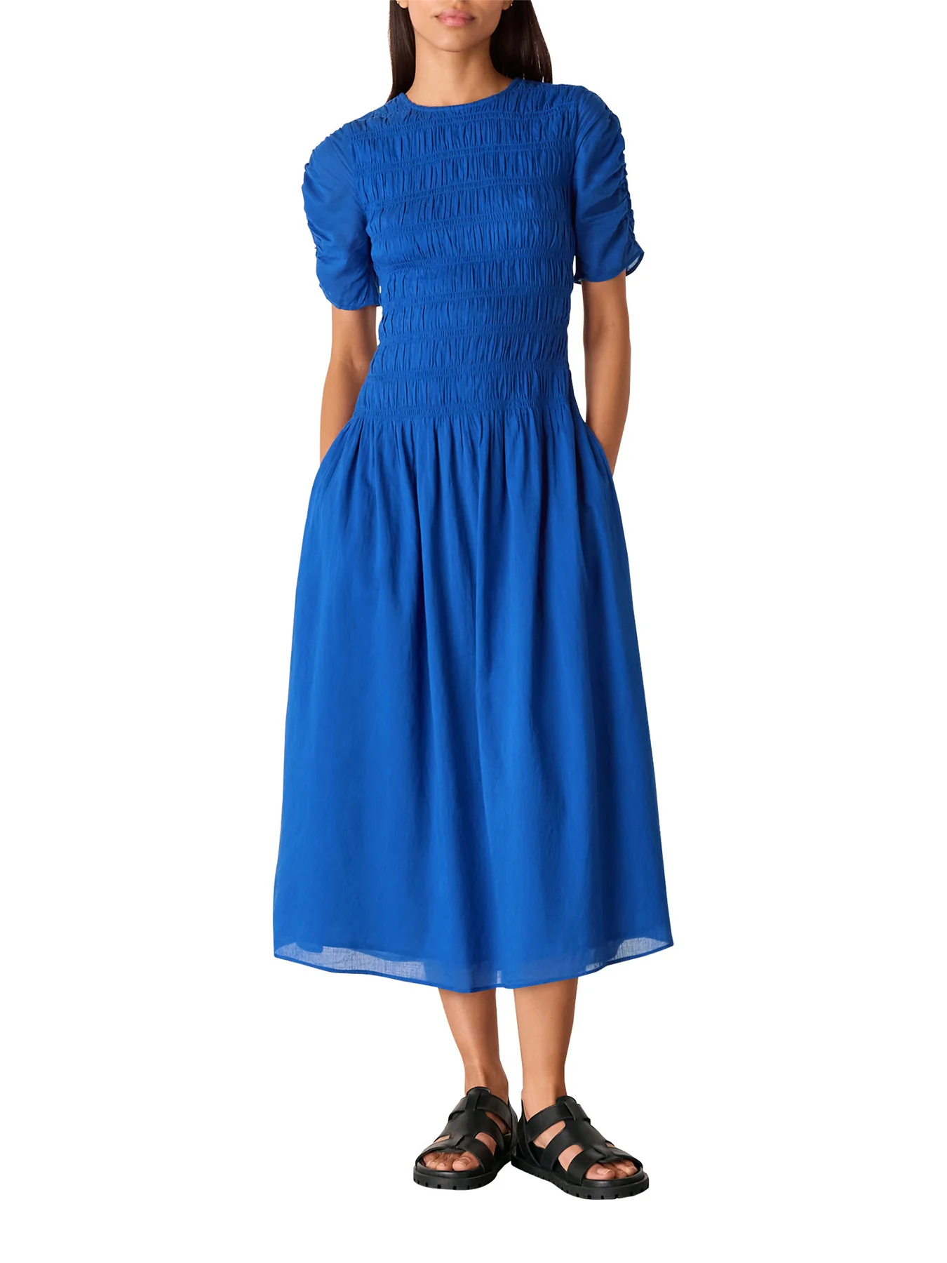 Blue Avery Smocked Dress - Image 2