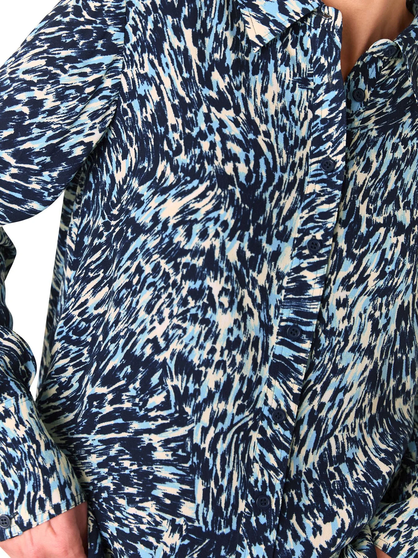 Blue/Multi Leopard Swirl Print Shirt - Image 3