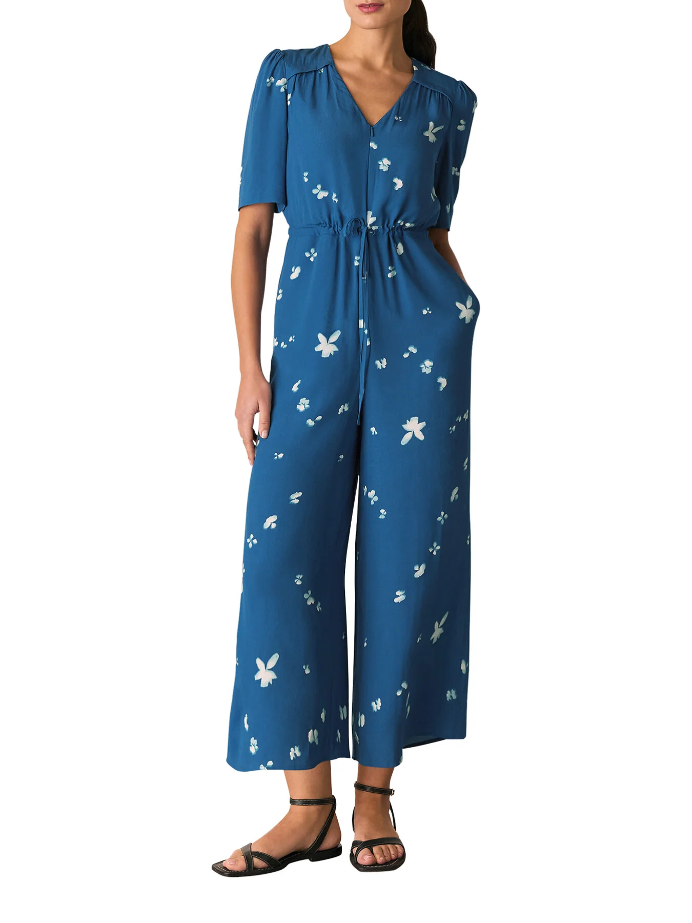 Blue/Multi Sun Bleached Floral Jumpsuit - Image 4