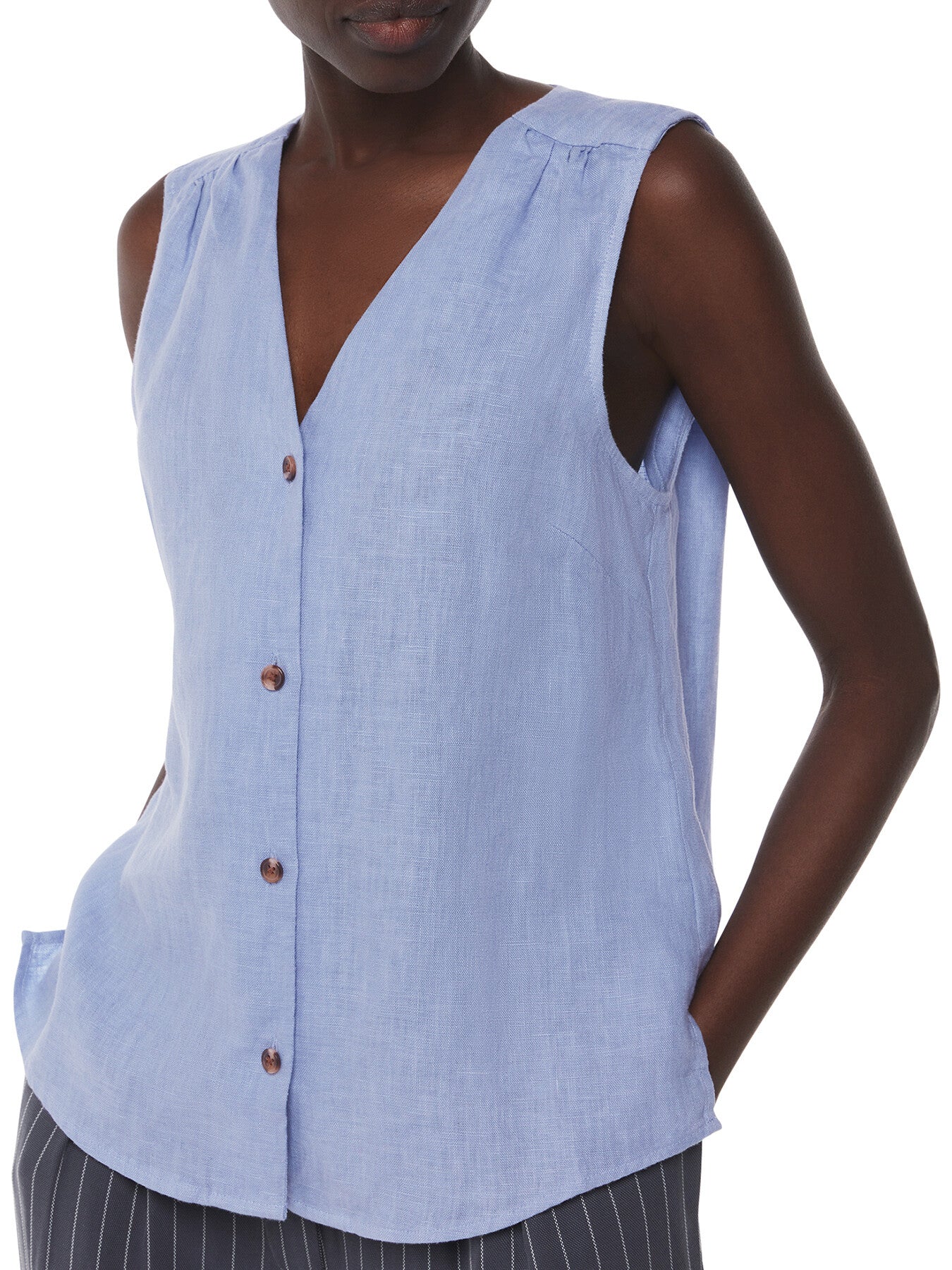 Laura Linen Tank - Image 4