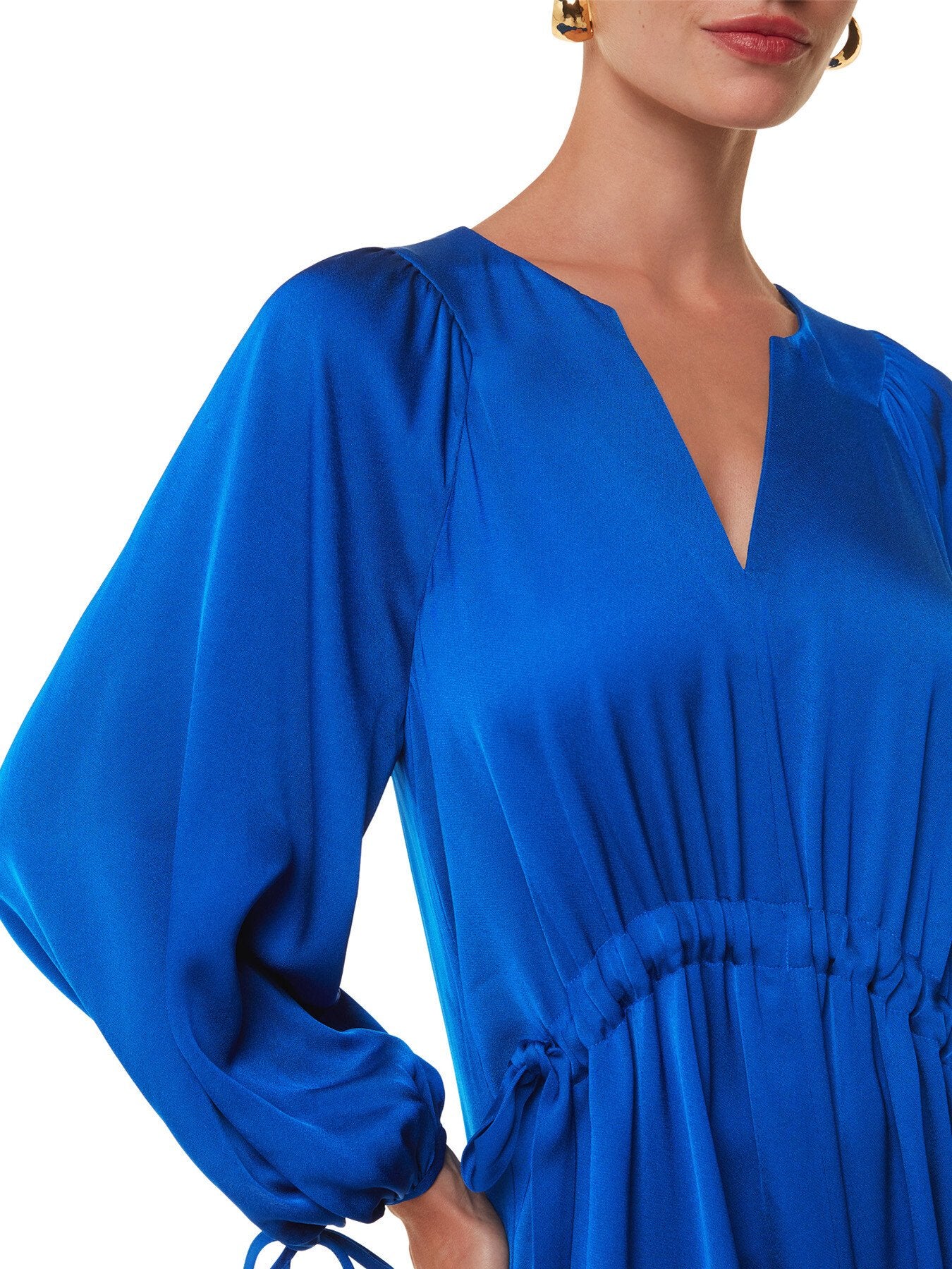 Molly Satin Ruched Dress - Image 4