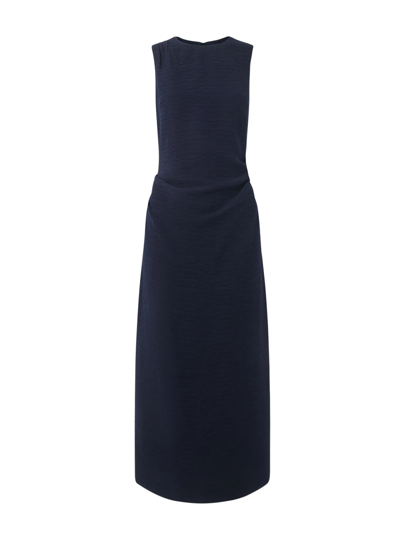 Navy Nora Textured Midi Dress