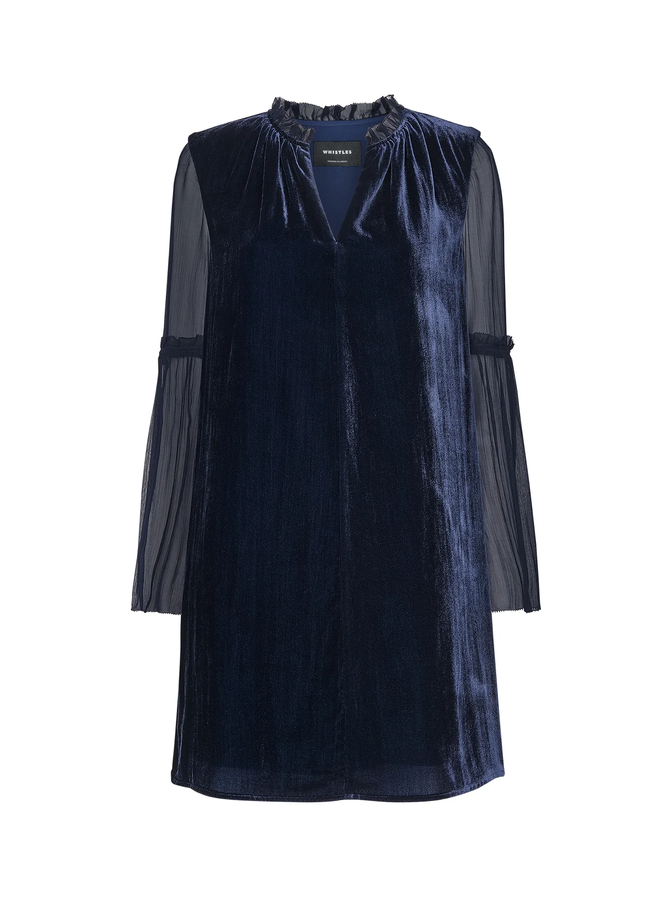 Velvet Sheer Sleeve Dress