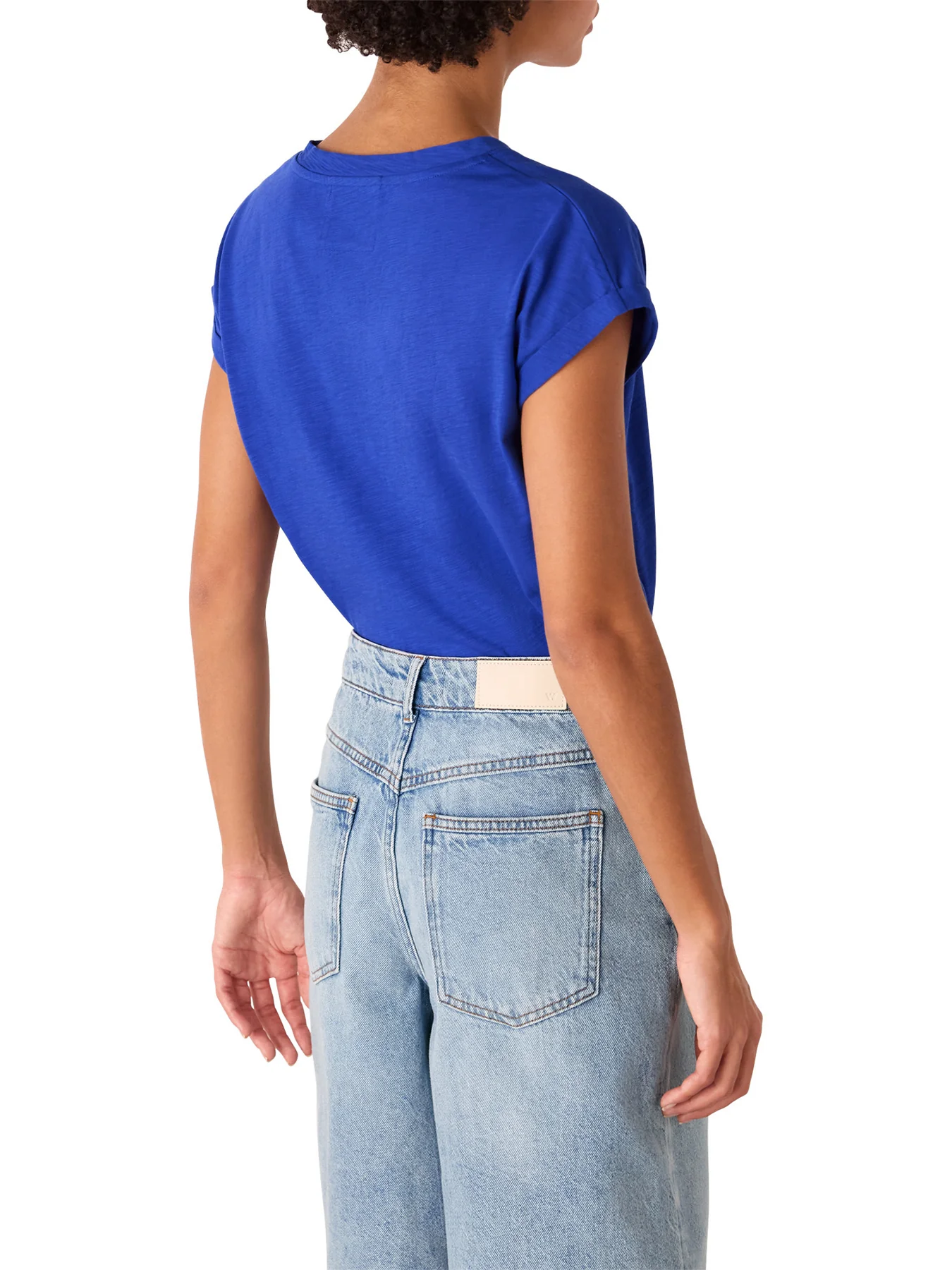 Willa V-Neck Cap Sleeve Tee - Image 3
