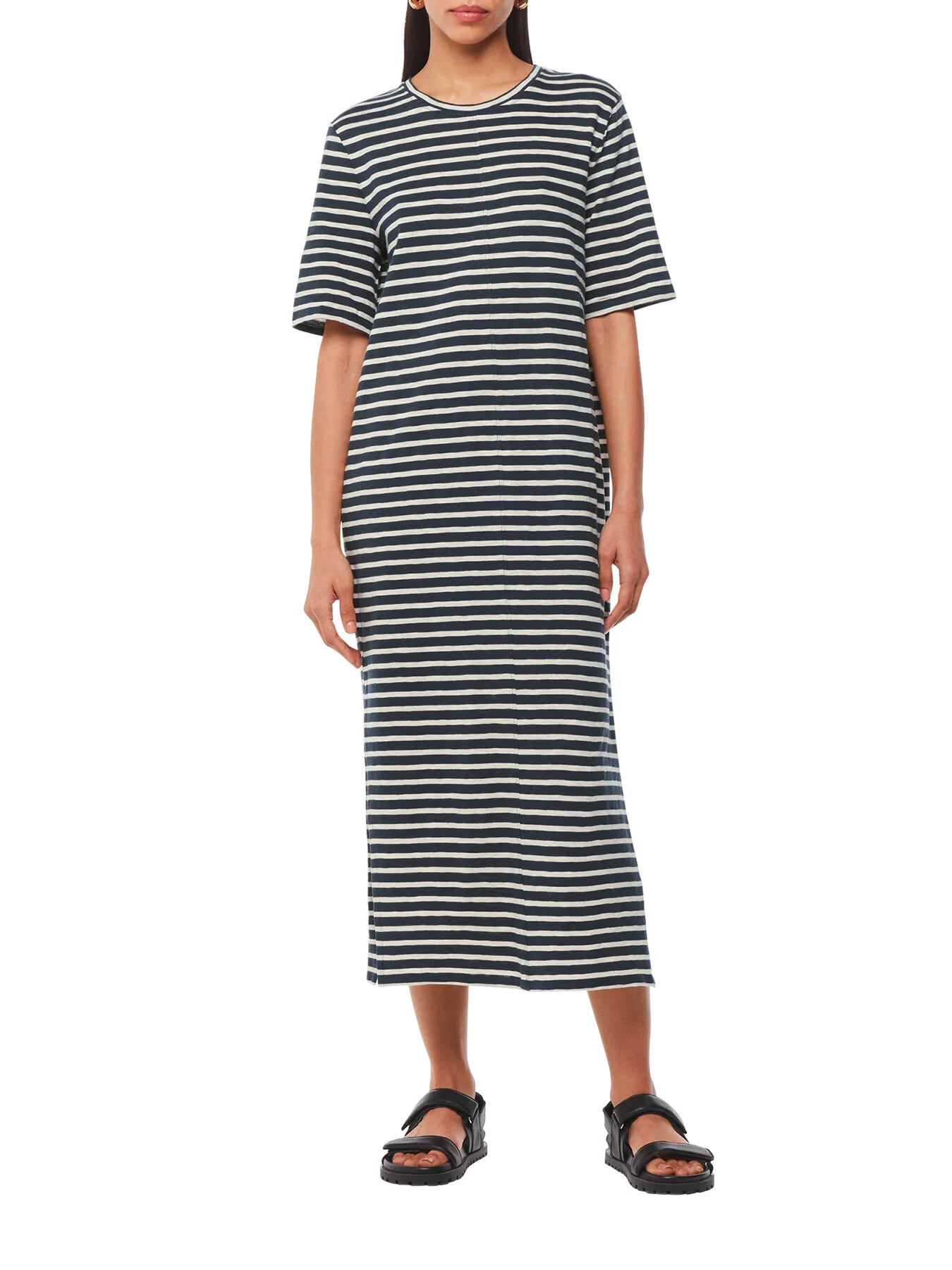 Breton Stripe Jersey Dress - Image 2