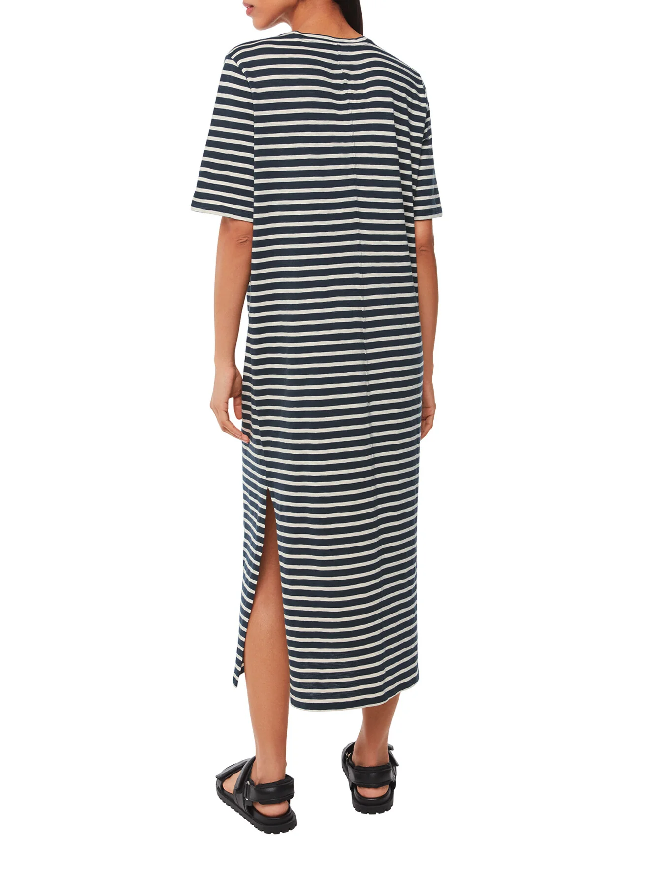Breton Stripe Jersey Dress - Image 3