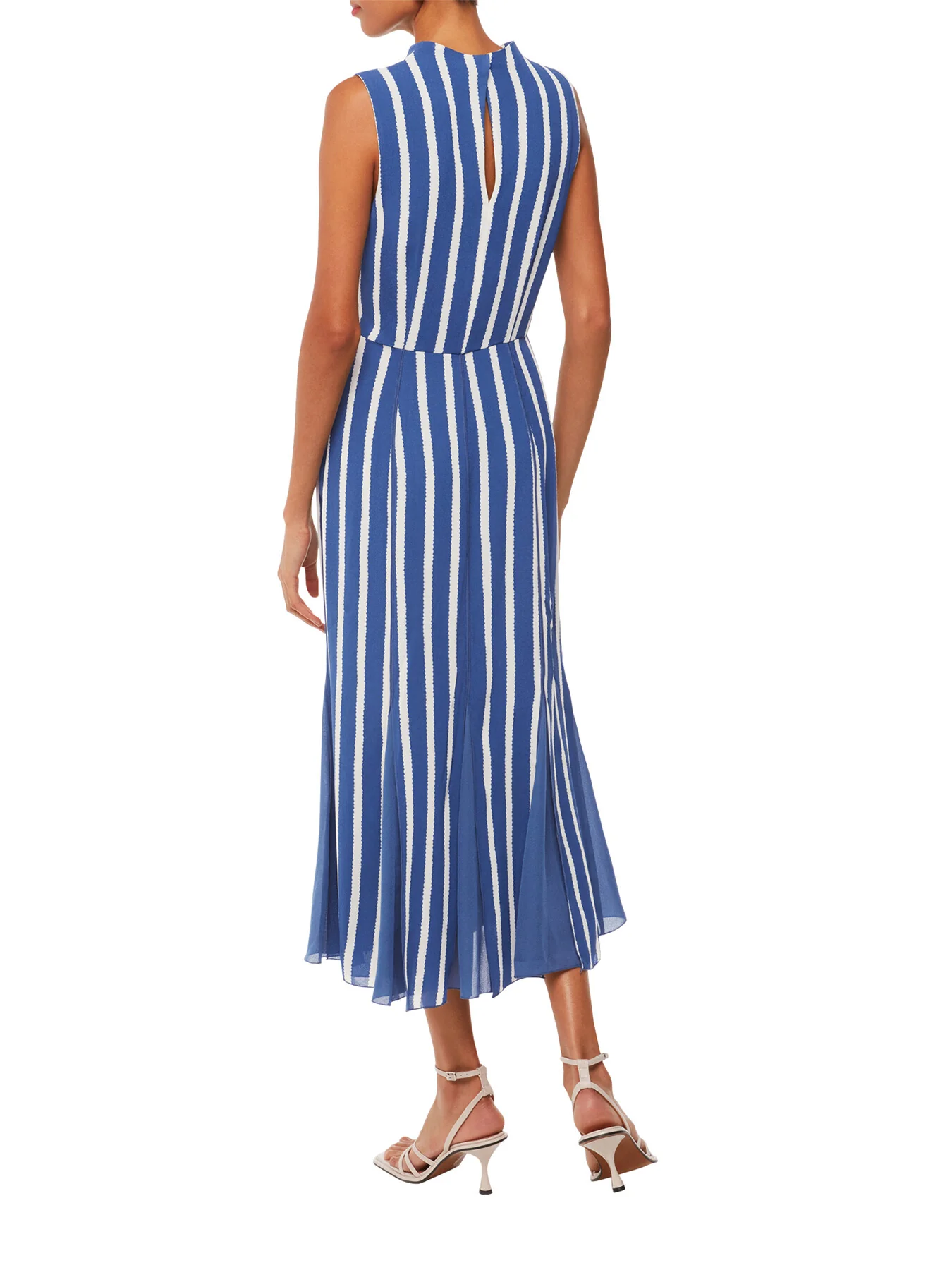 Crinkle Stripe Midi Dress - Image 3