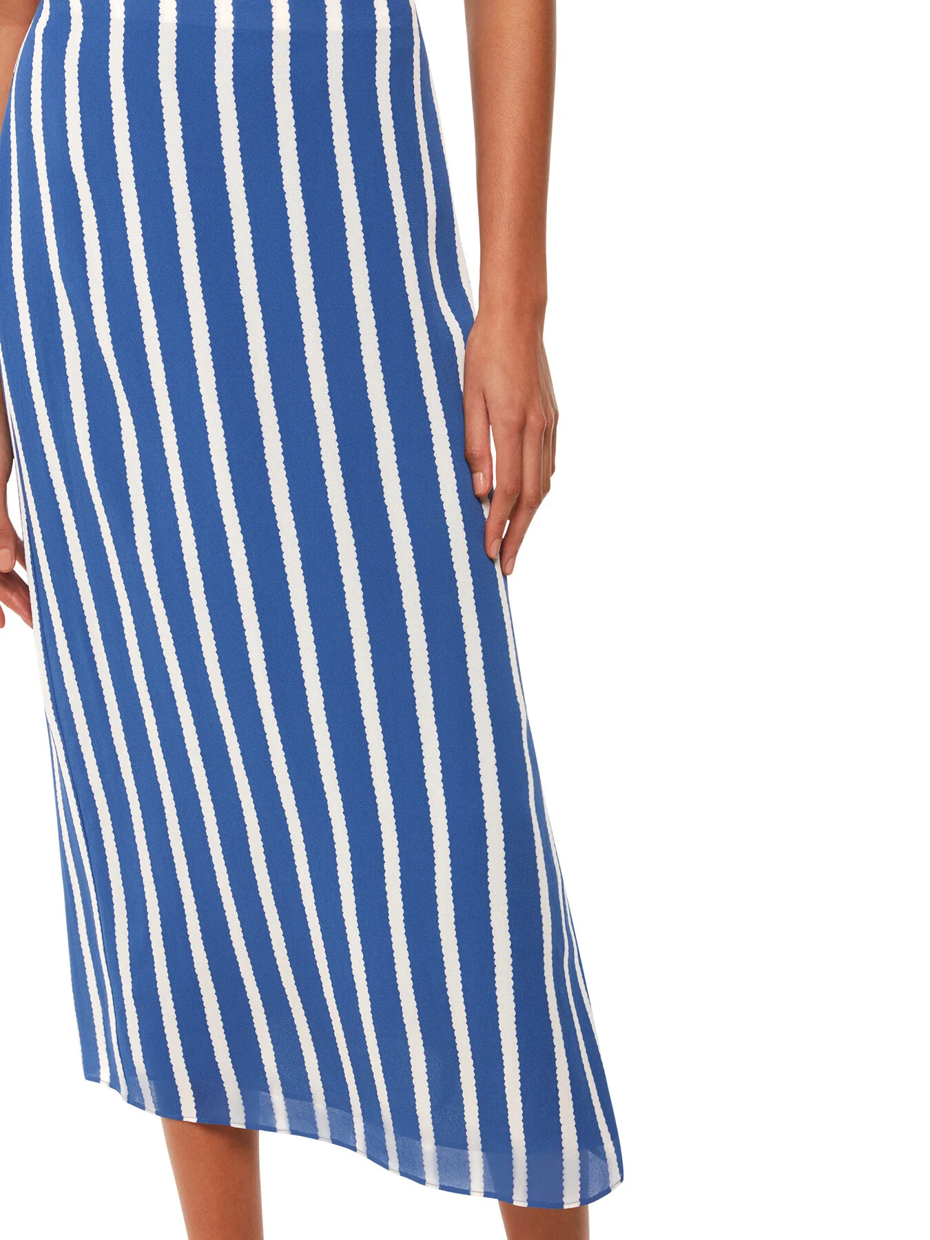 Crinkle Stripe Midi Skirt - Image 4