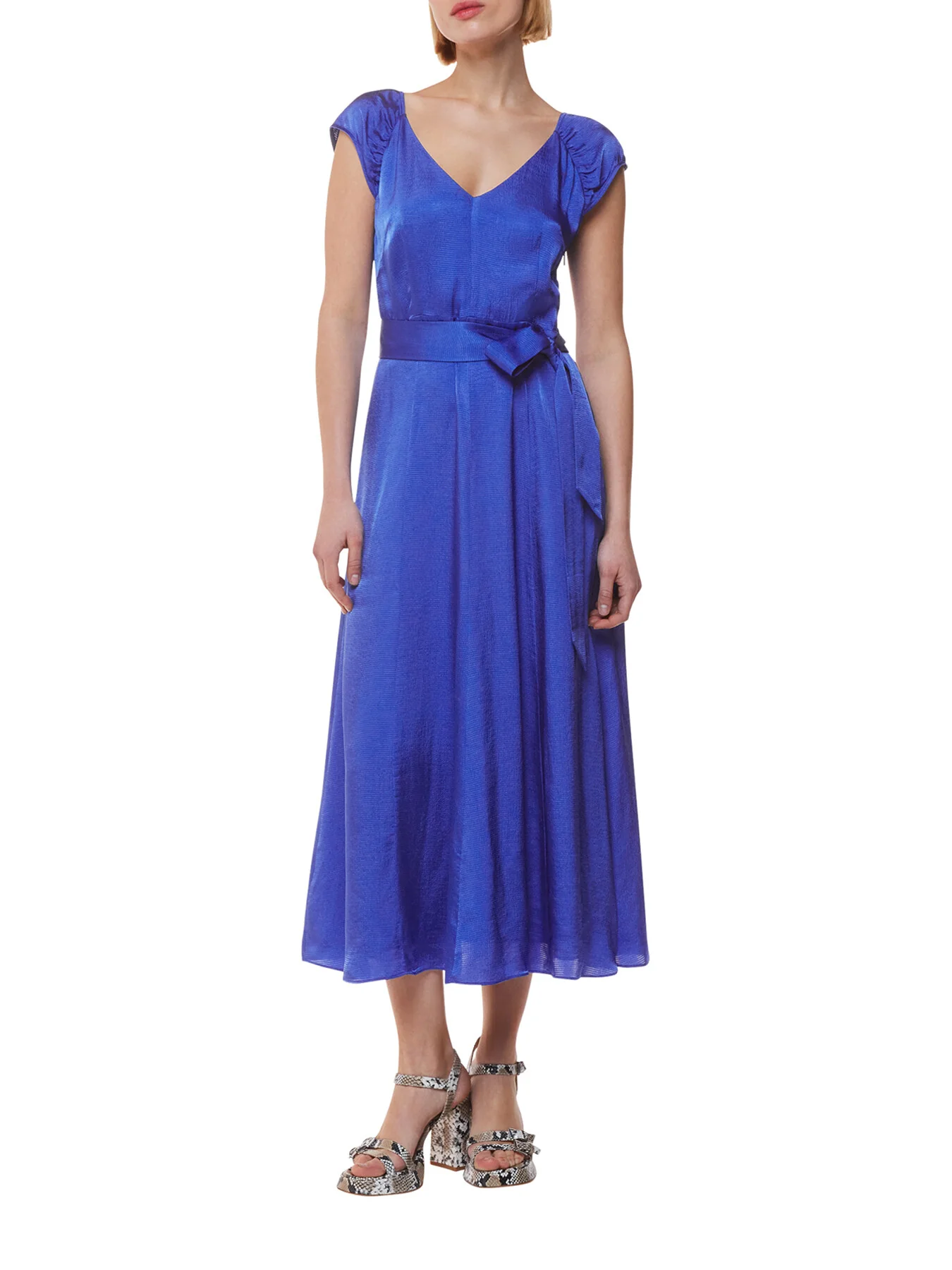 Arie Hammered Satin Midi Dress - Image 2