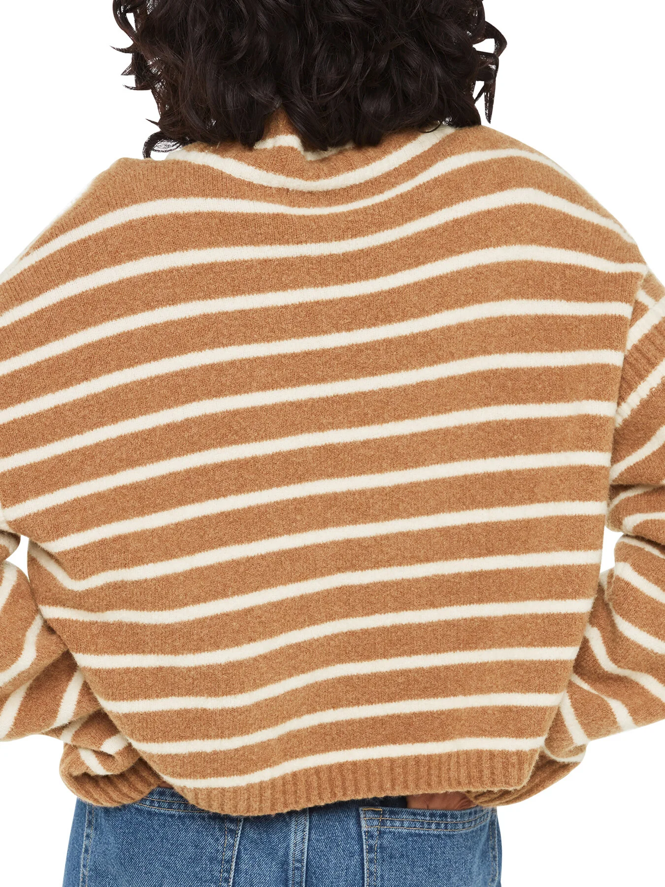 Stripe Rib Detail Funnel Knit - Image 3