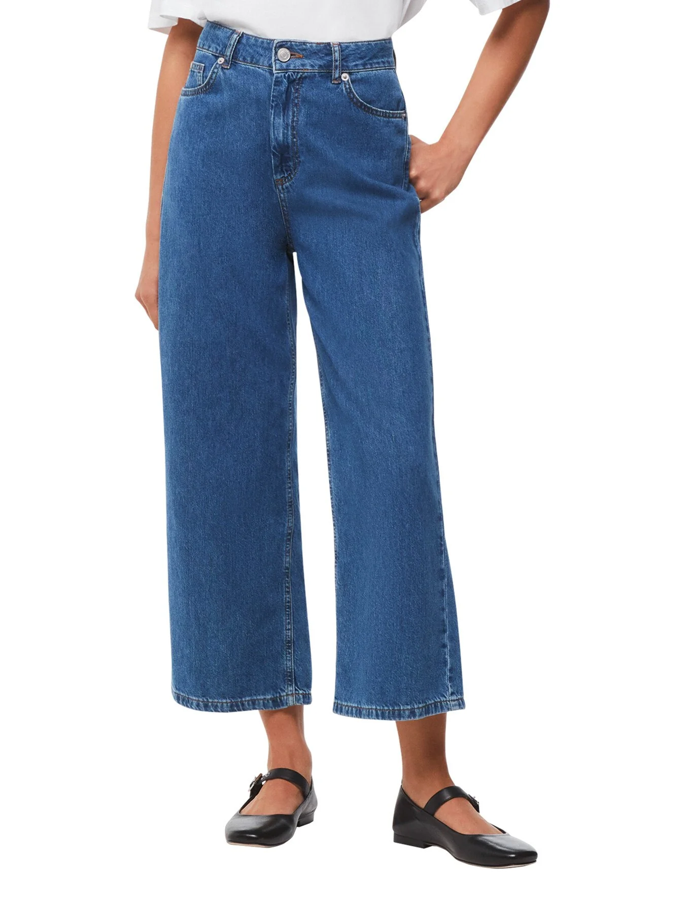 Wide Leg Cropped Jean - Image 2