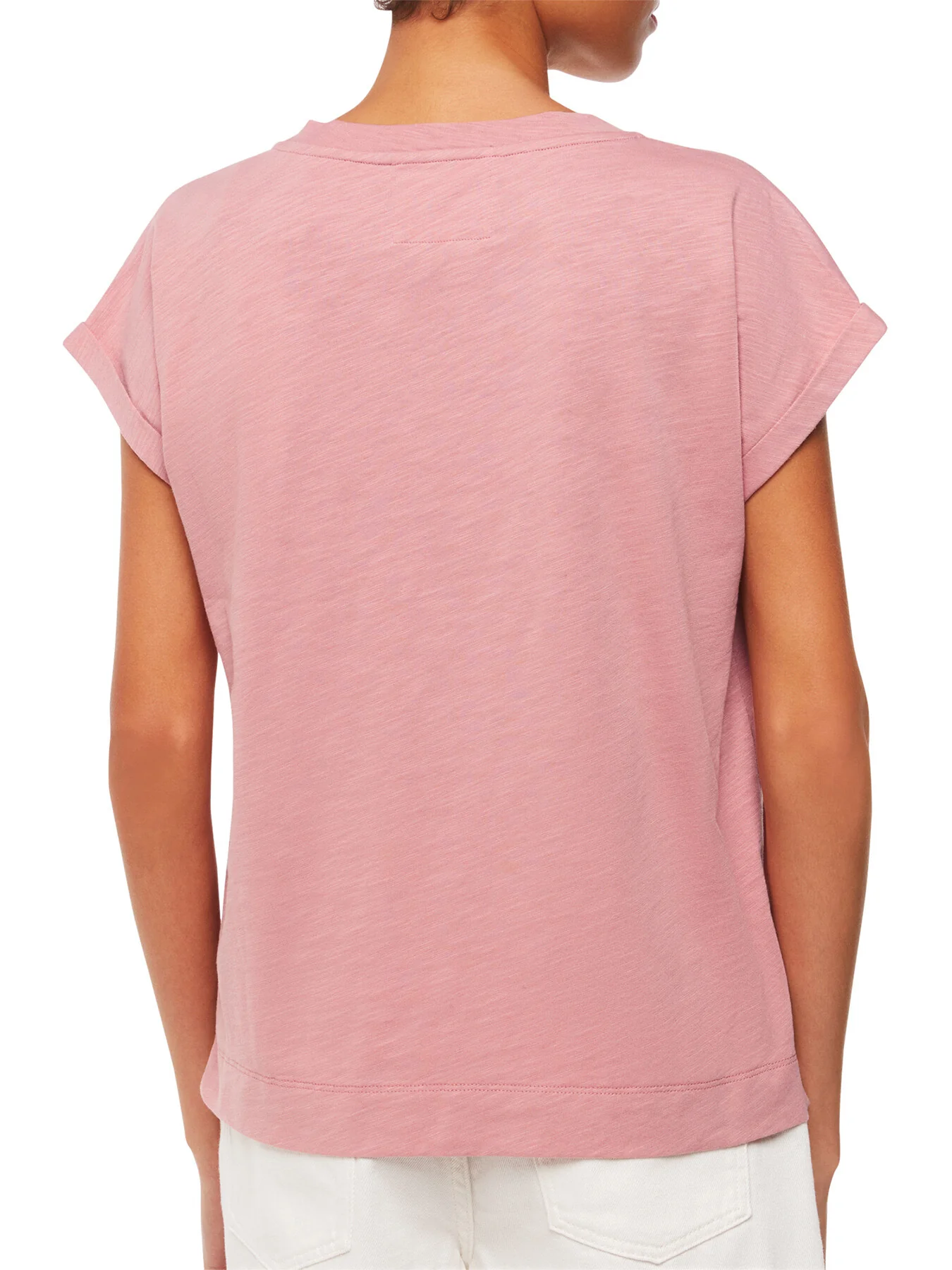 Willa V Neck Cap Sleeve Tee - Image 3