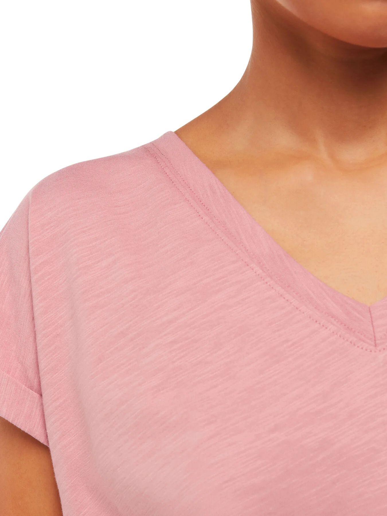 Willa V Neck Cap Sleeve Tee - Image 4