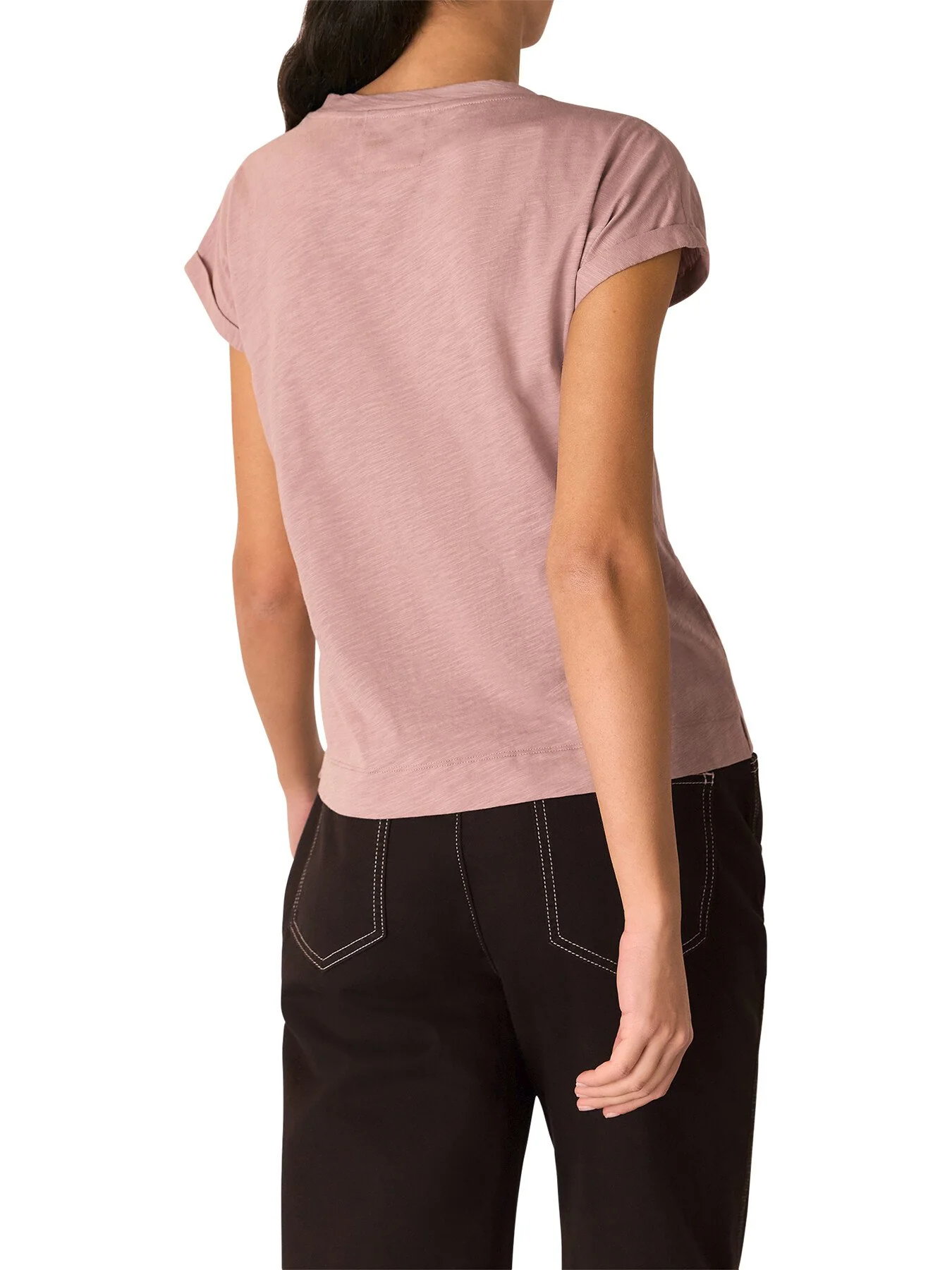 Willa V Neck Cap Sleeve Tee - Image 3