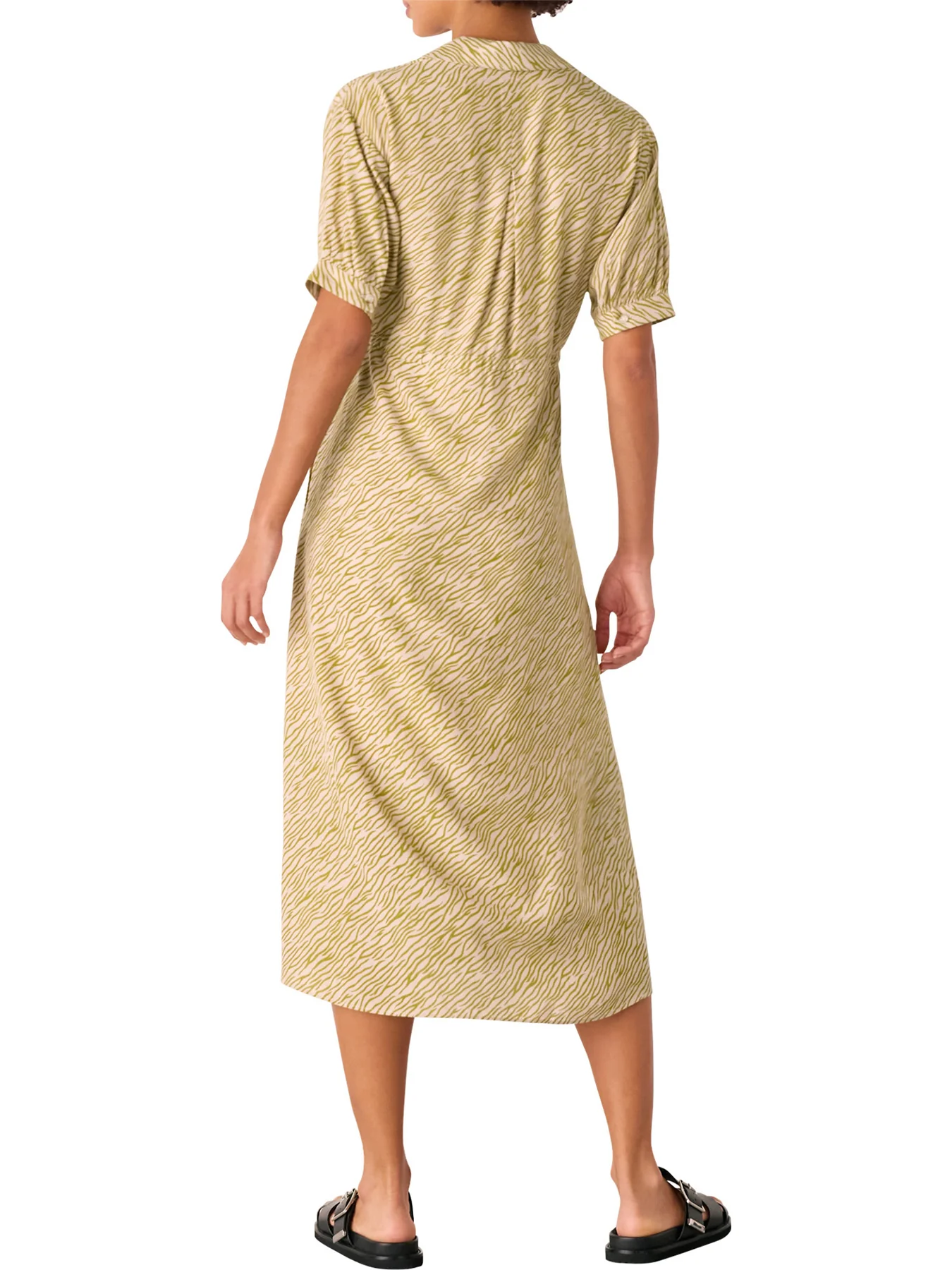 Green/Multi Tiger Flame Midi Dress - Image 3