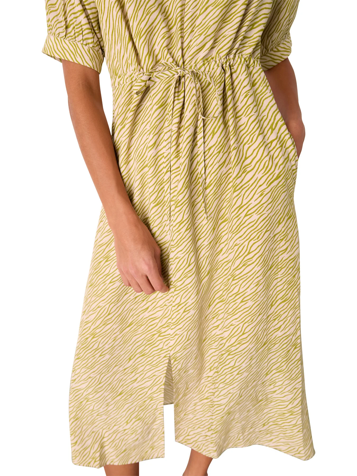 Green/Multi Tiger Flame Midi Dress - Image 4