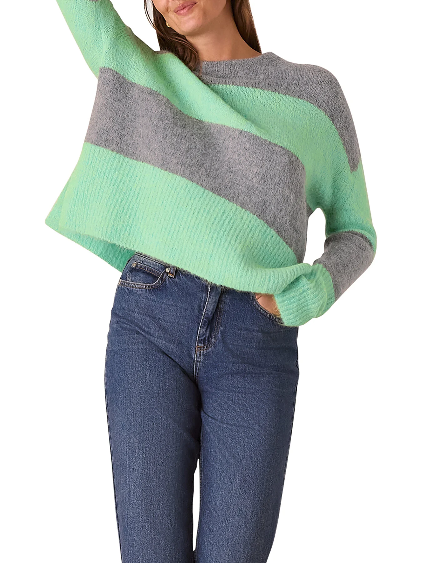 Alpaca Mix Stripe Knit - Image 2