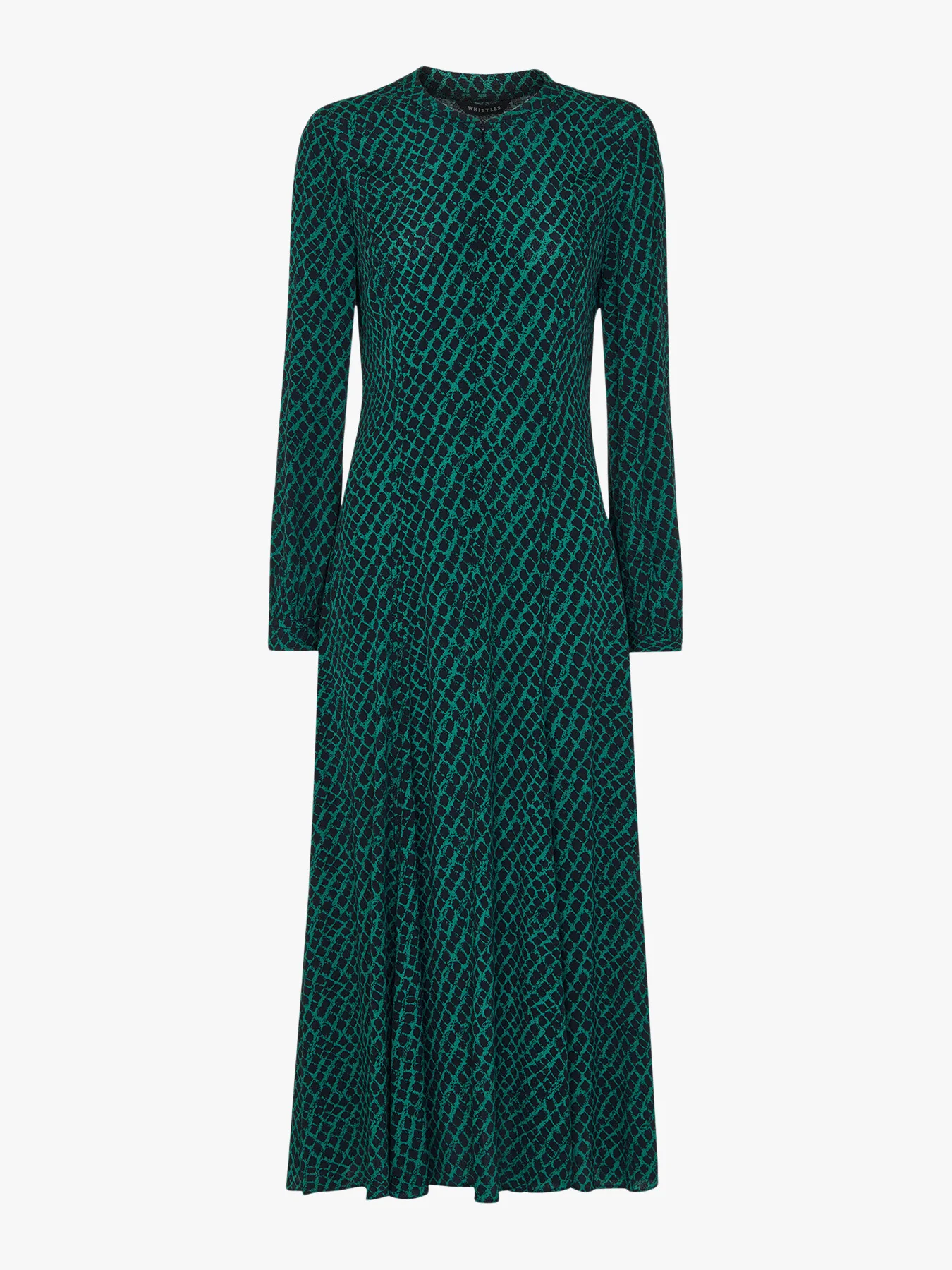 Brushed Geo Print Midi Dress