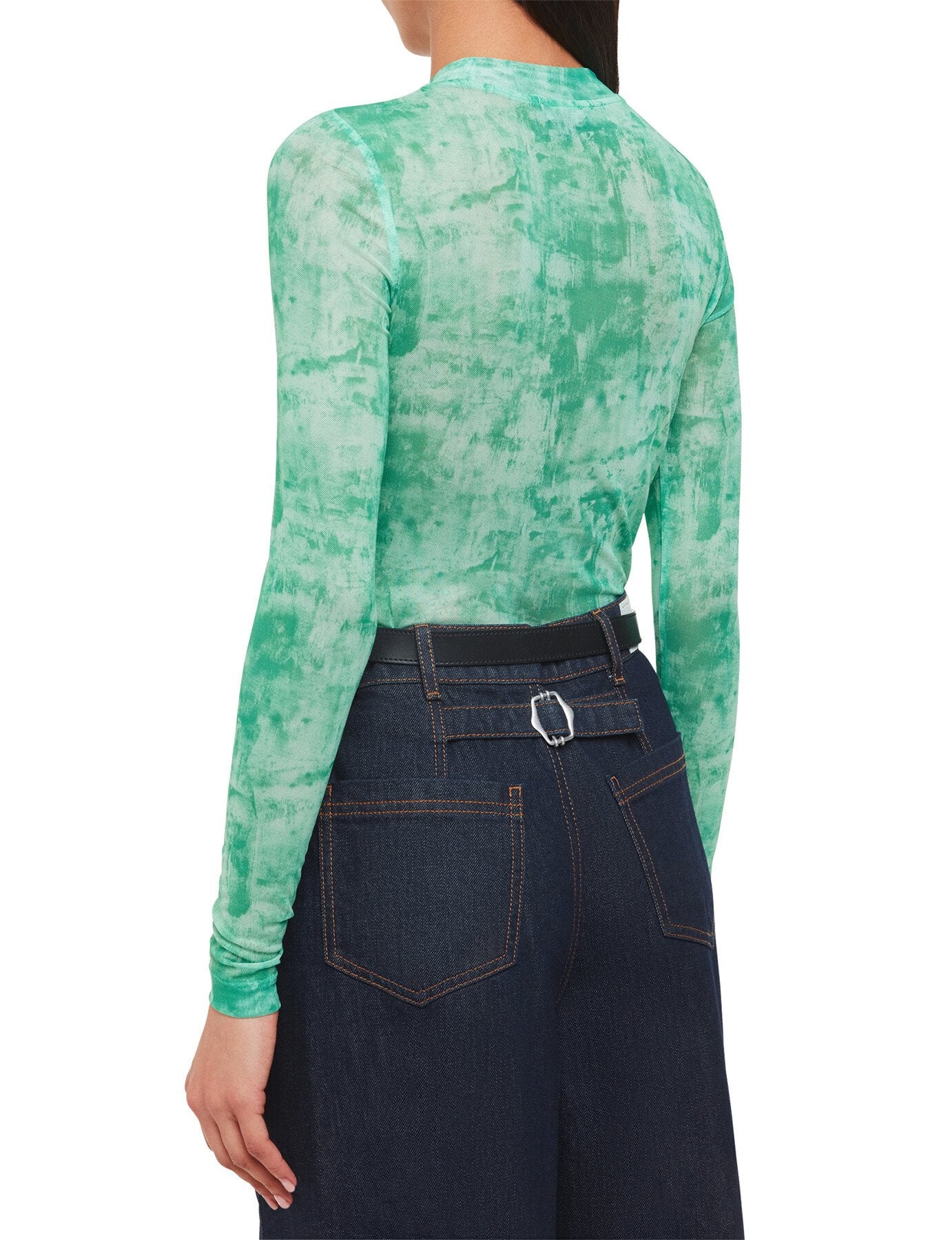 Brushwork Print Mesh Jersey - Image 3