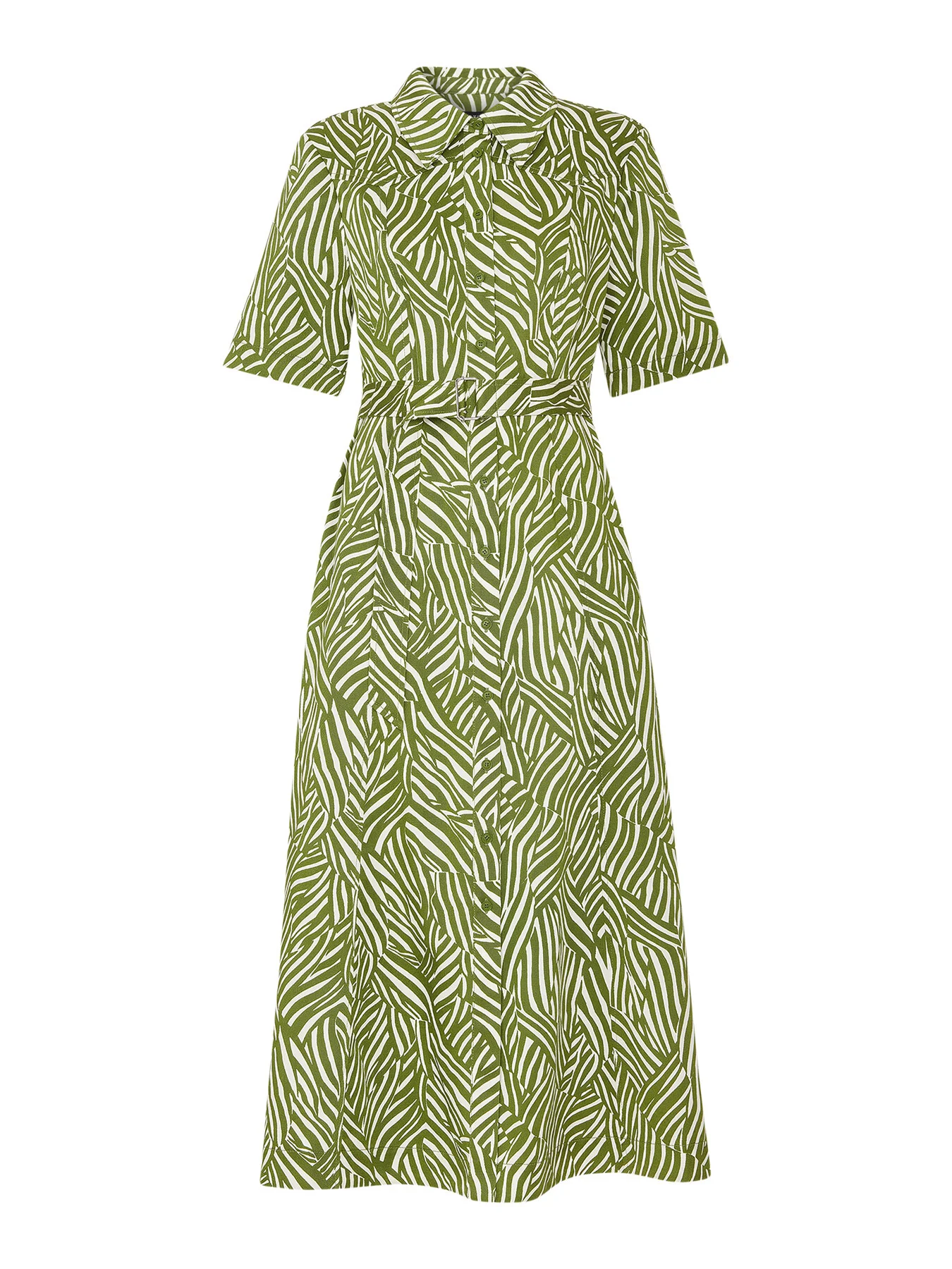 Linear Leaf Midi Dress