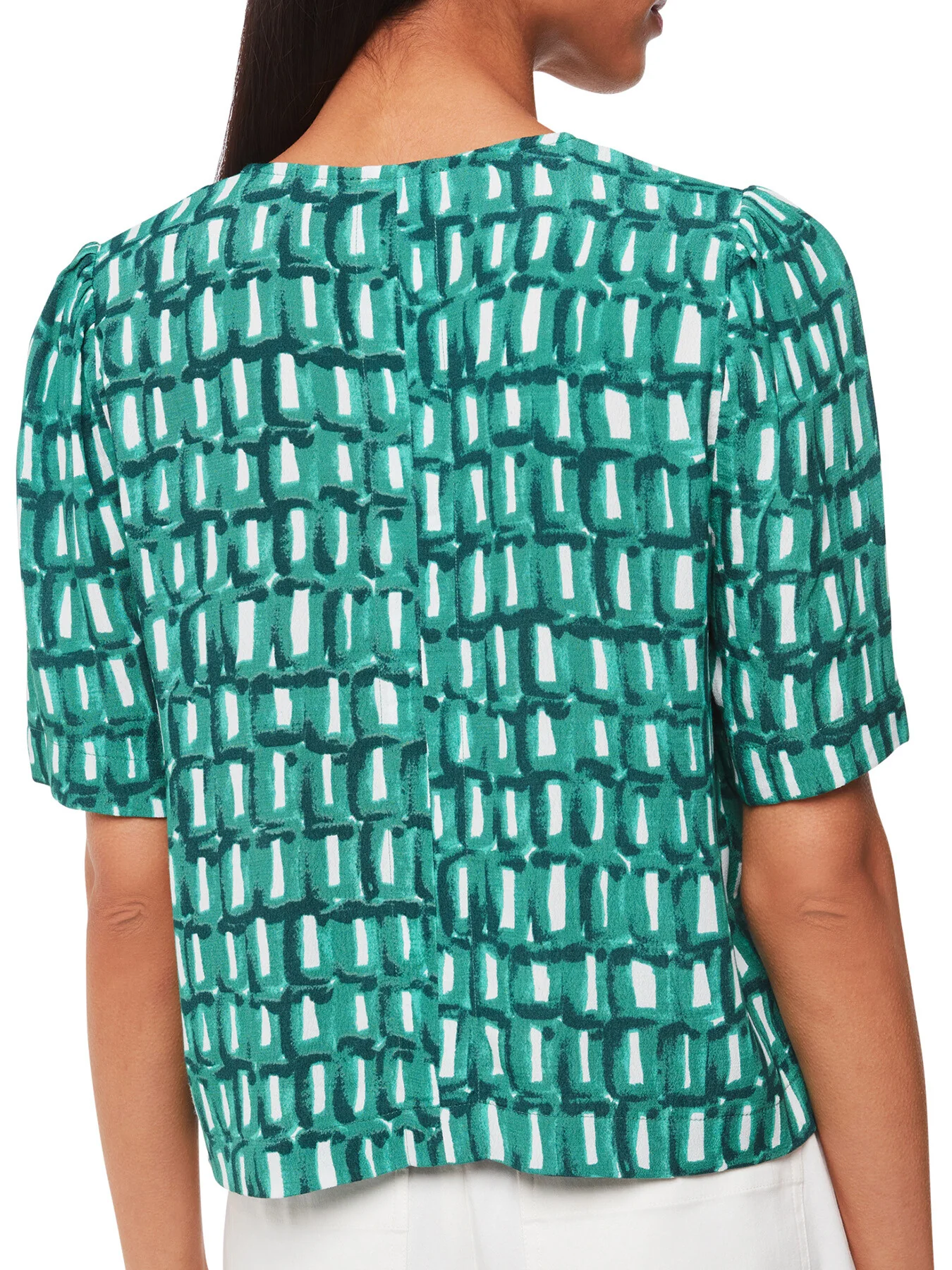 Linked Smudge Tie Front Top - Image 3