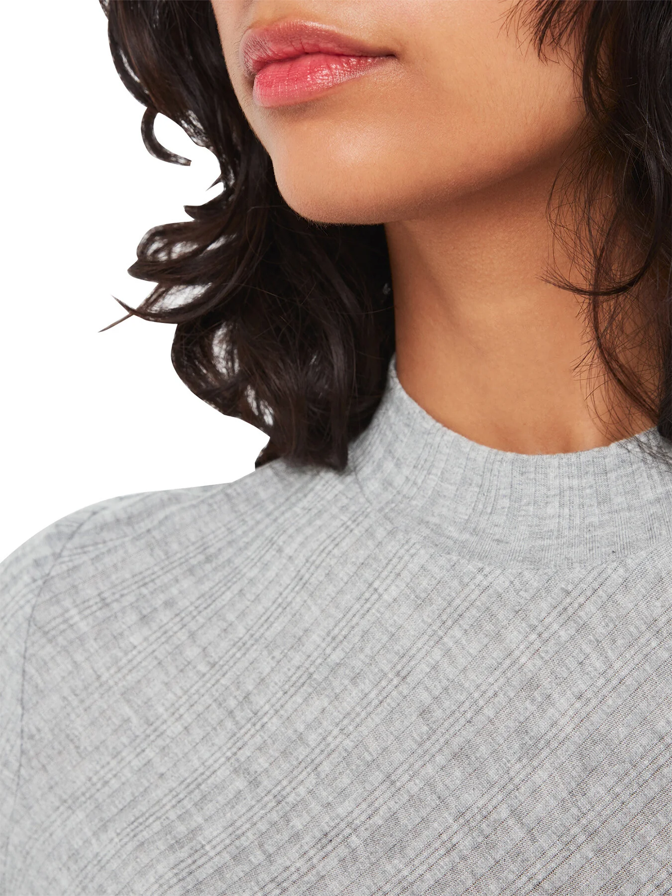 Diagonal Rib Crew Neck Top - Image 4