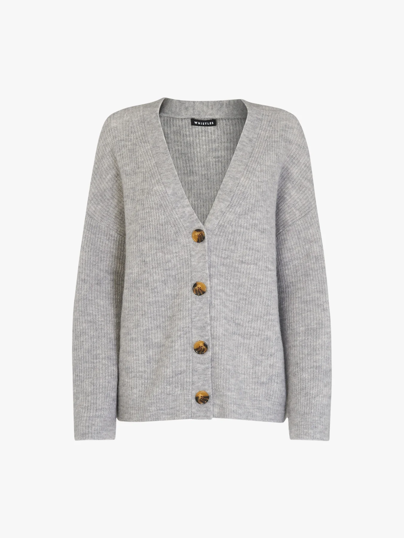 Easy Wool Mix Rib Cardigan
