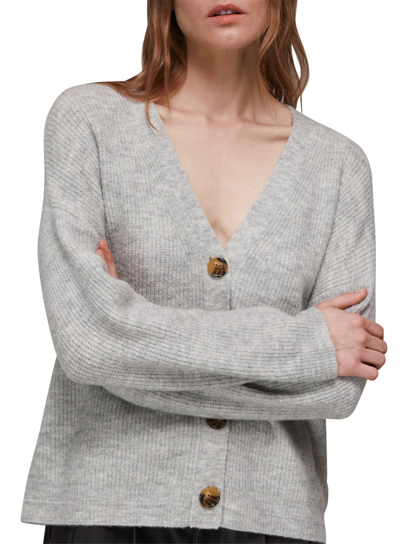 Easy Wool Mix Rib Cardigan - Image 4
