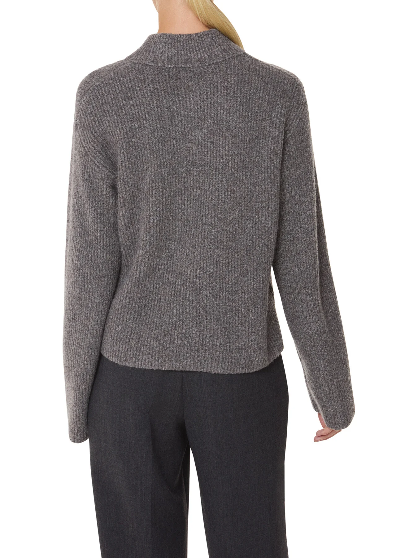 V Neck Wool Mix Knit - Image 3