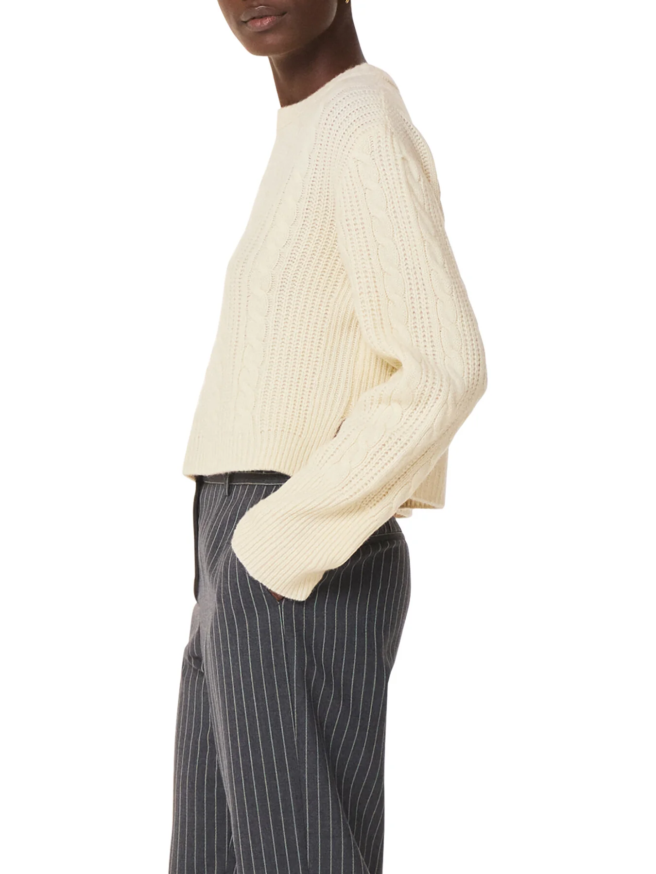 Cable Detail Crew Neck Knit - Image 2