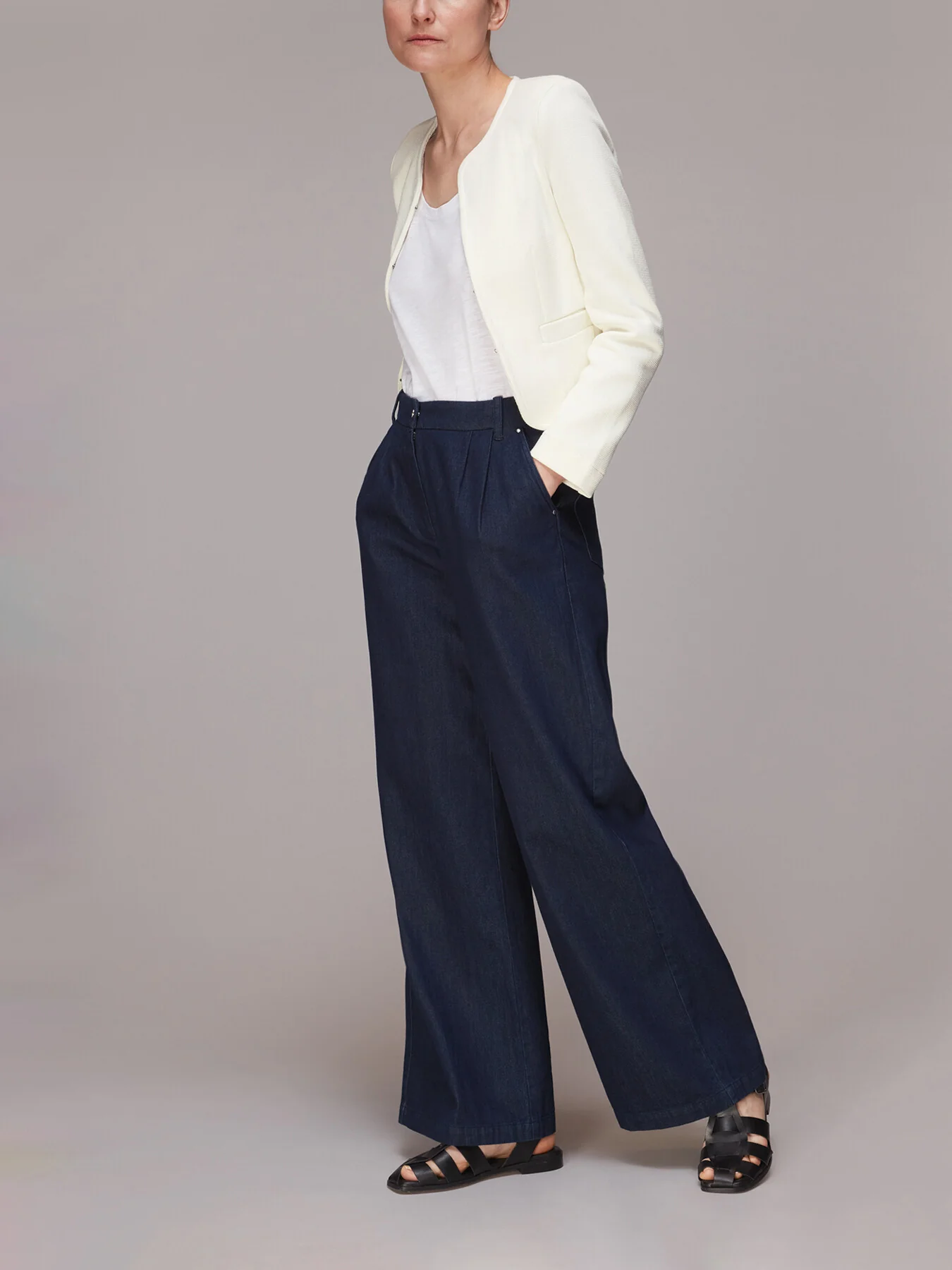 Collarless Jersey Jacket - Image 6