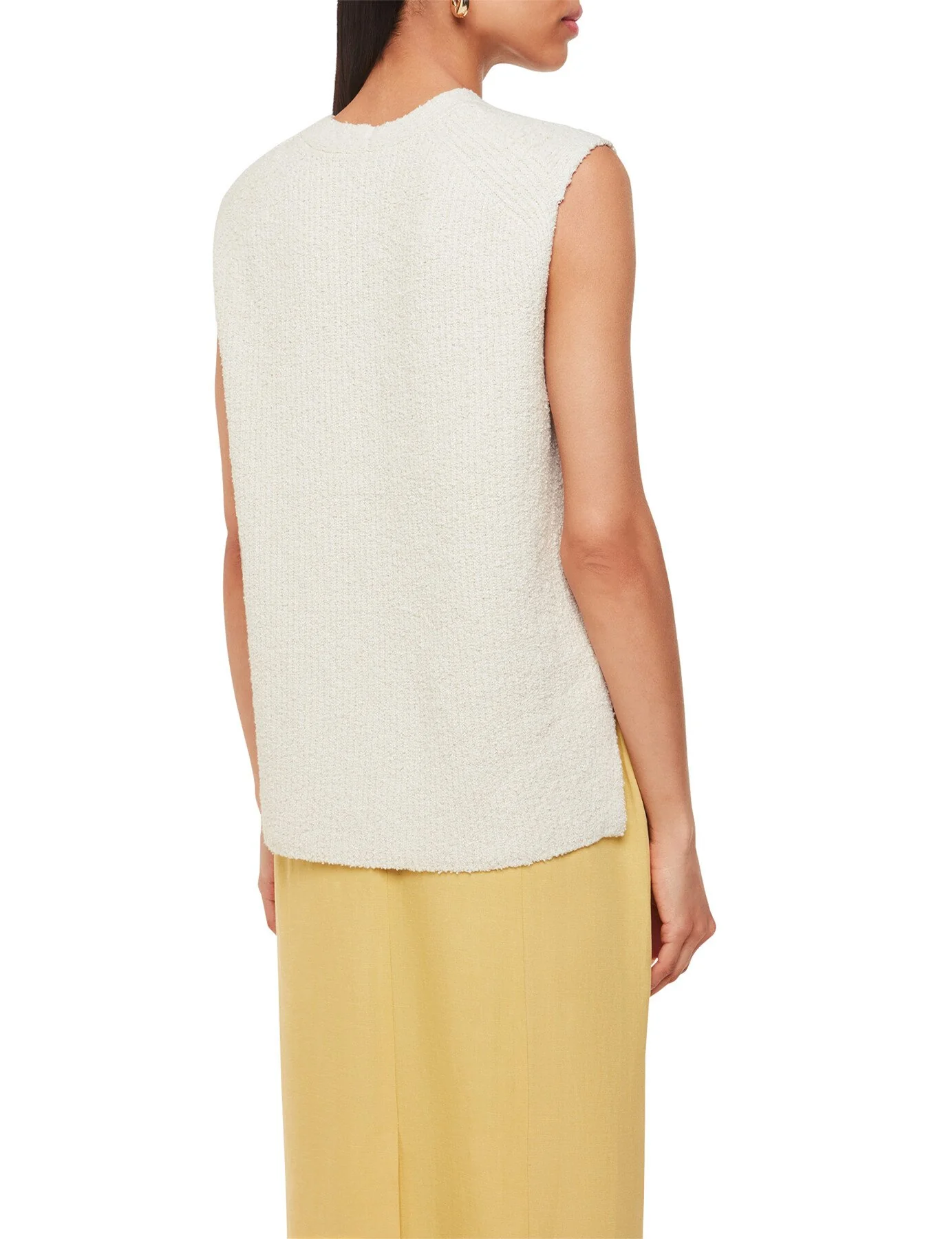 Cotton Textured V Neck Tank - Image 3