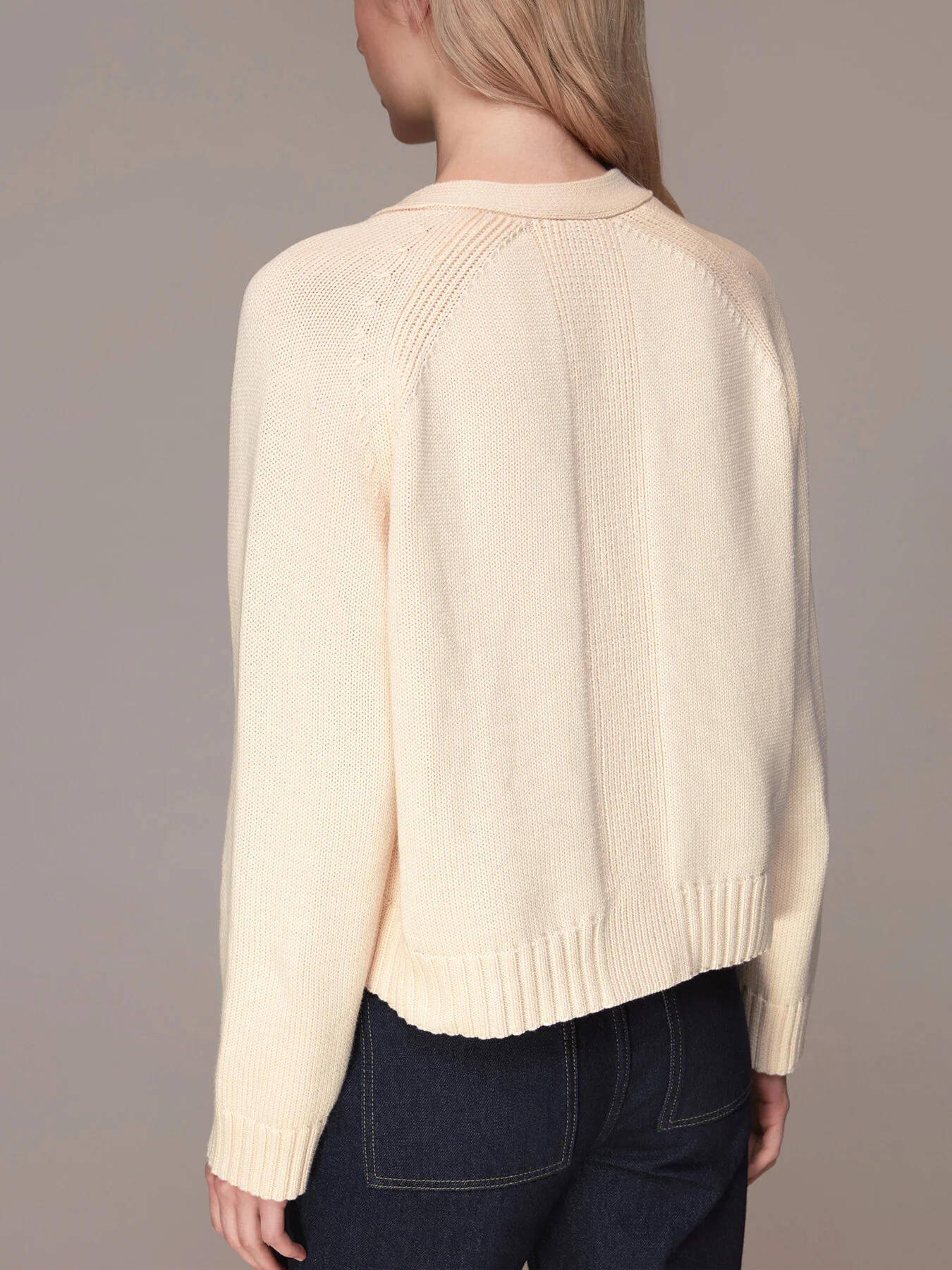Karine Rib Detail Cardigan - Image 3