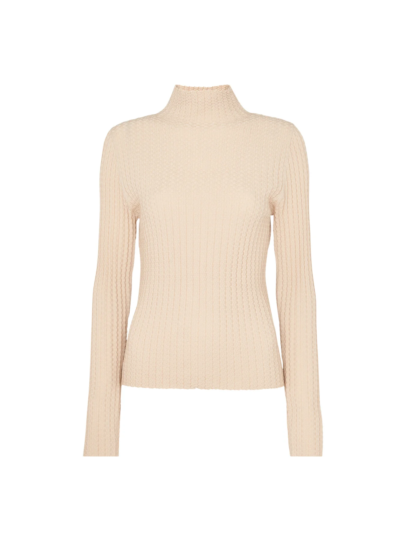 Textured Detail High Neck Knit