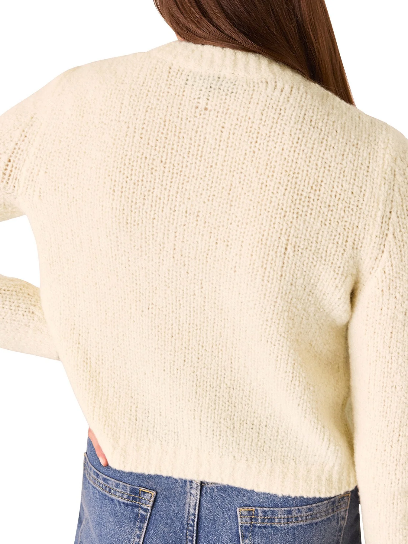 Wool Mix Textured Cardigan - Image 3