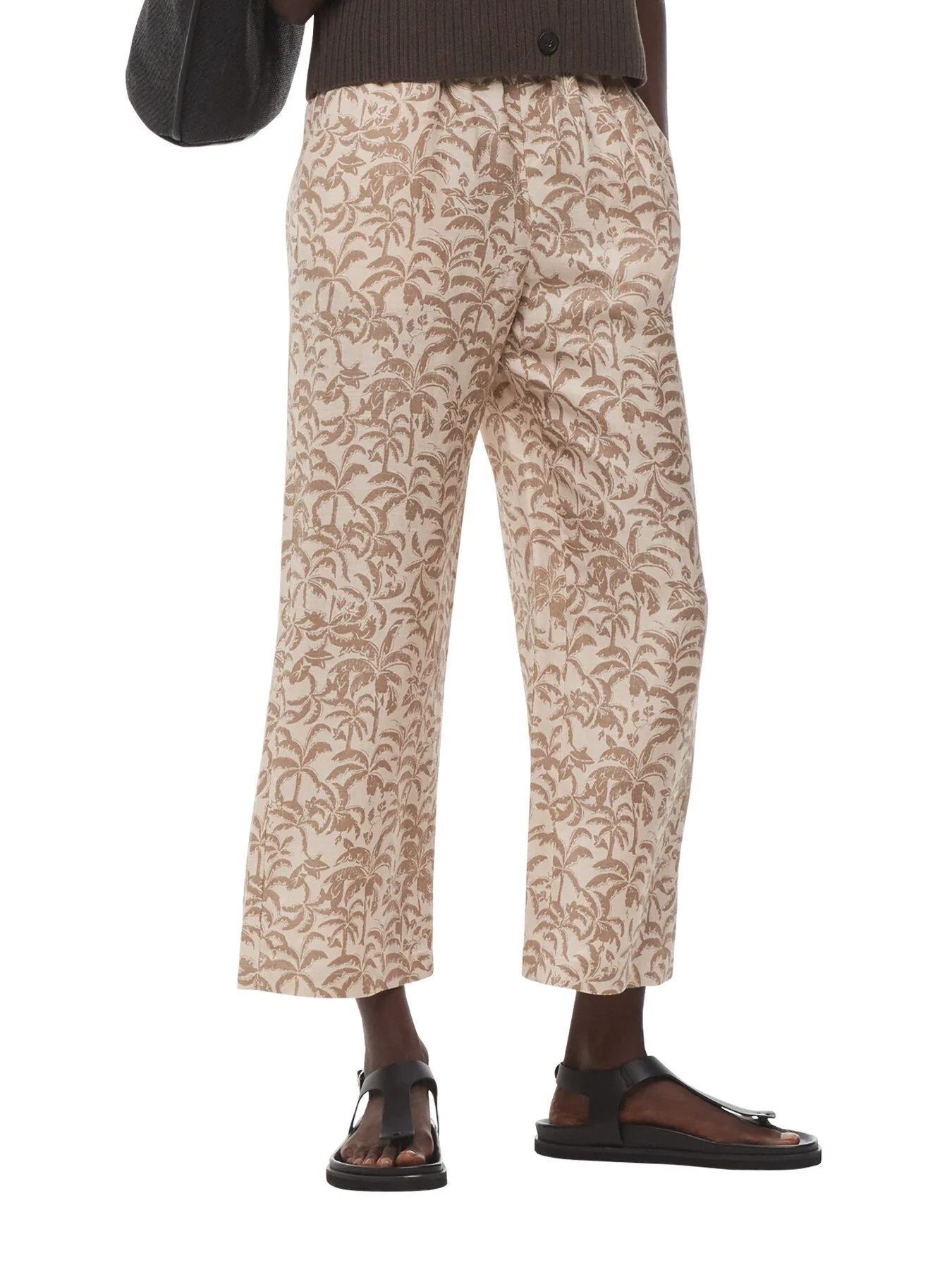 Palm Print Cropped Trouser - Image 2