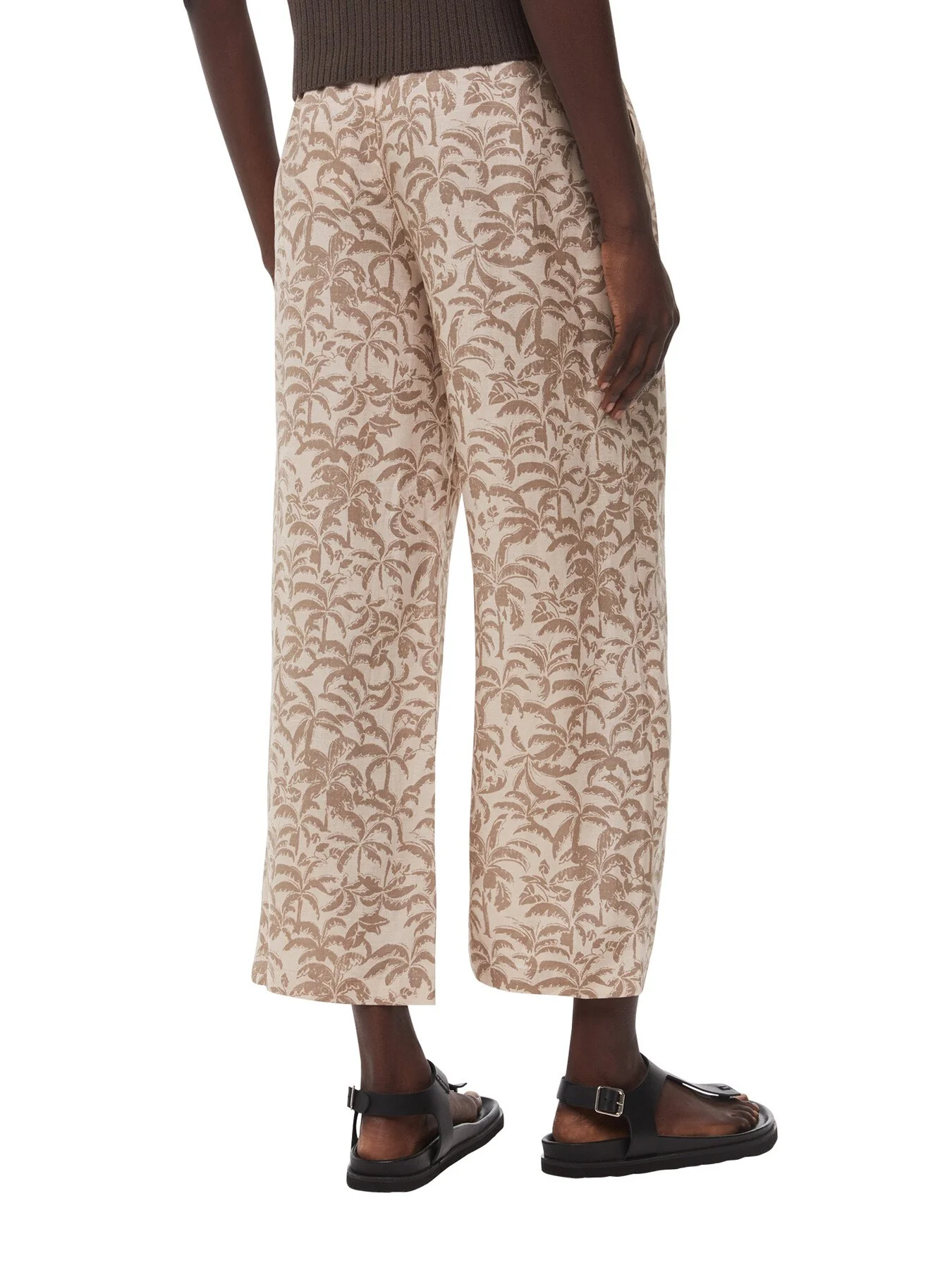 Palm Print Cropped Trouser - Image 3